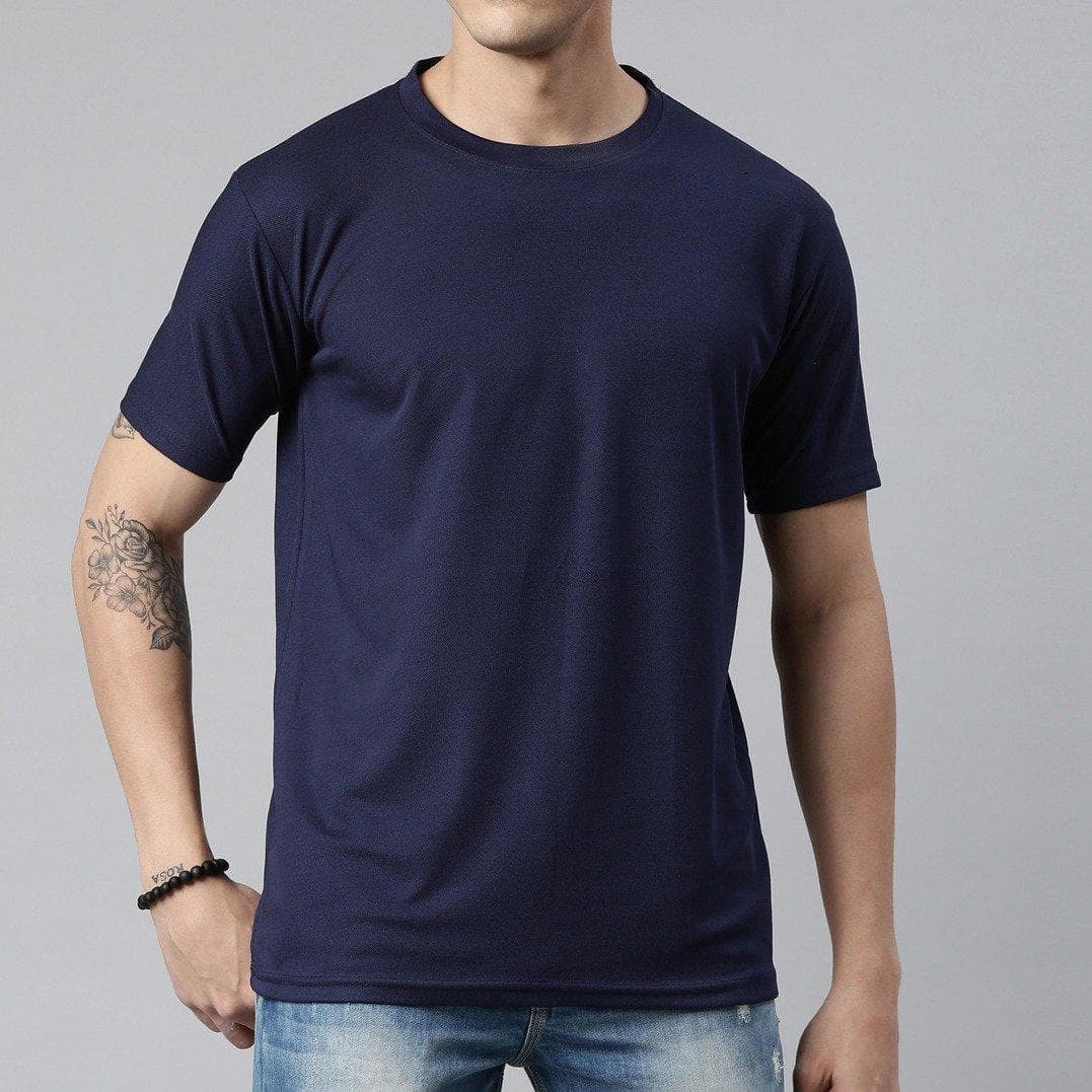  Round Neck T- Shirt-NAVY