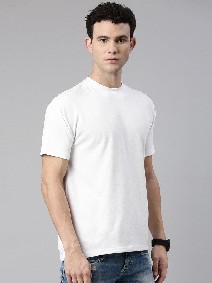  Round Neck T- Shirt-WHI