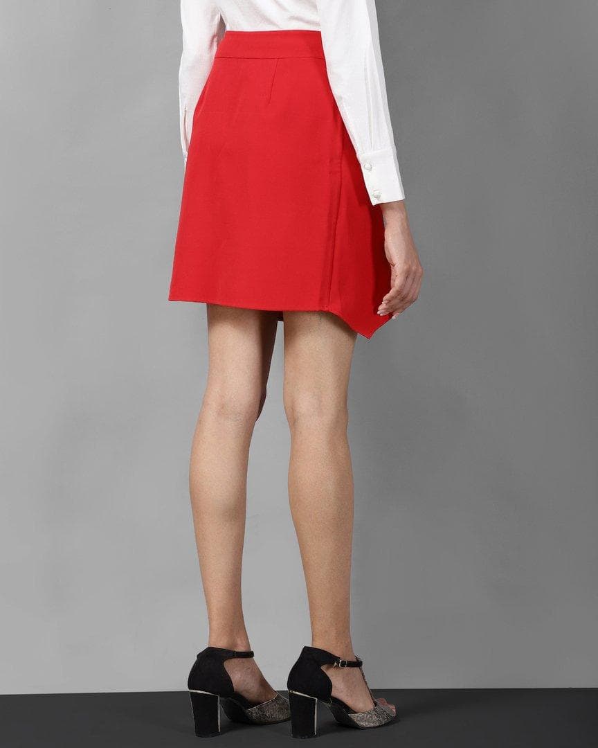 Stretch Crepe Mini Skirt