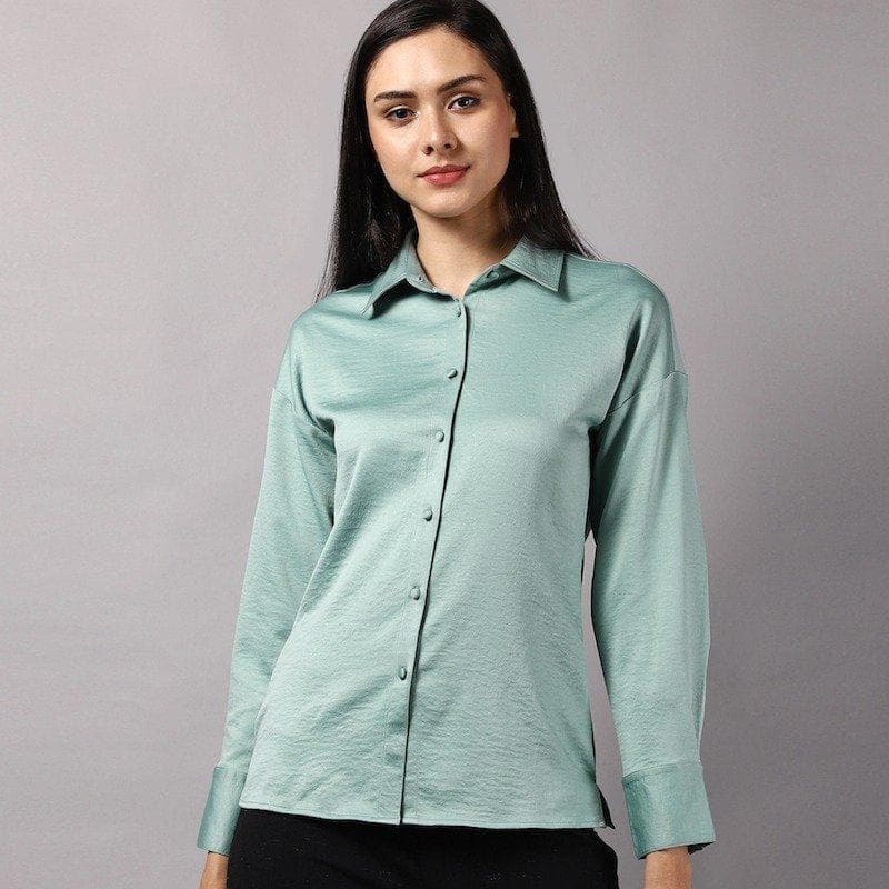 Dropped Shoulder Solid Shirt