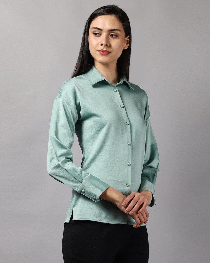 Dropped Shoulder Solid Shirt