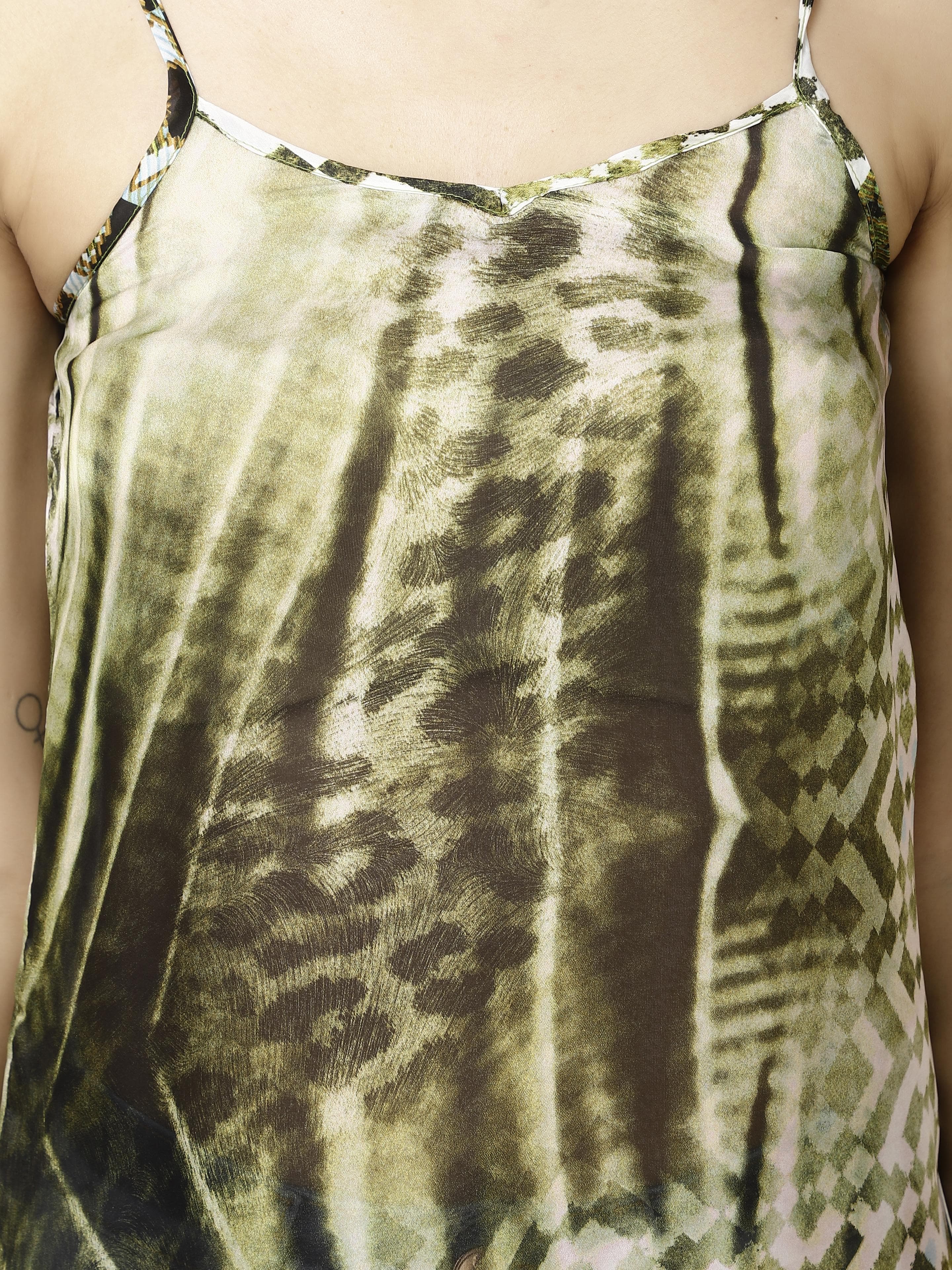 Sleeveless printed Womens Tops