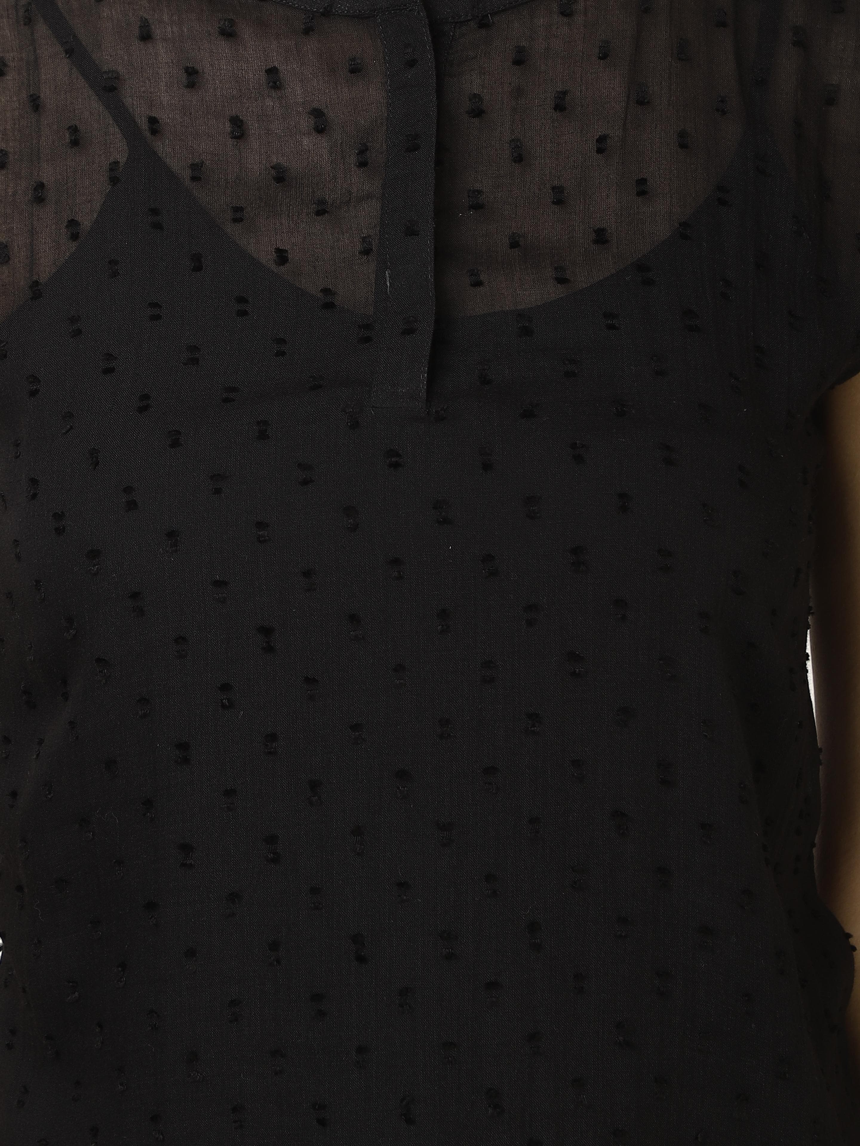 Dobby sleevless Womens Tops