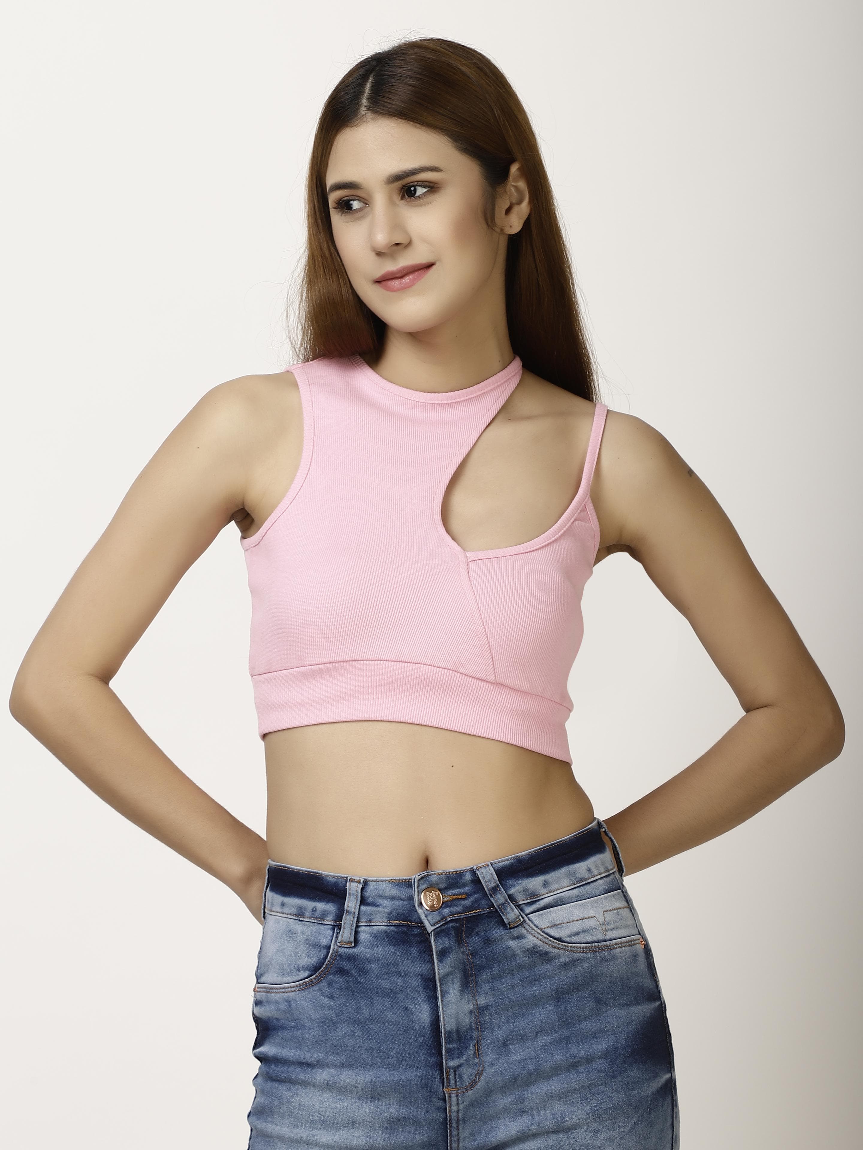 Shoulder cut Womens Tops