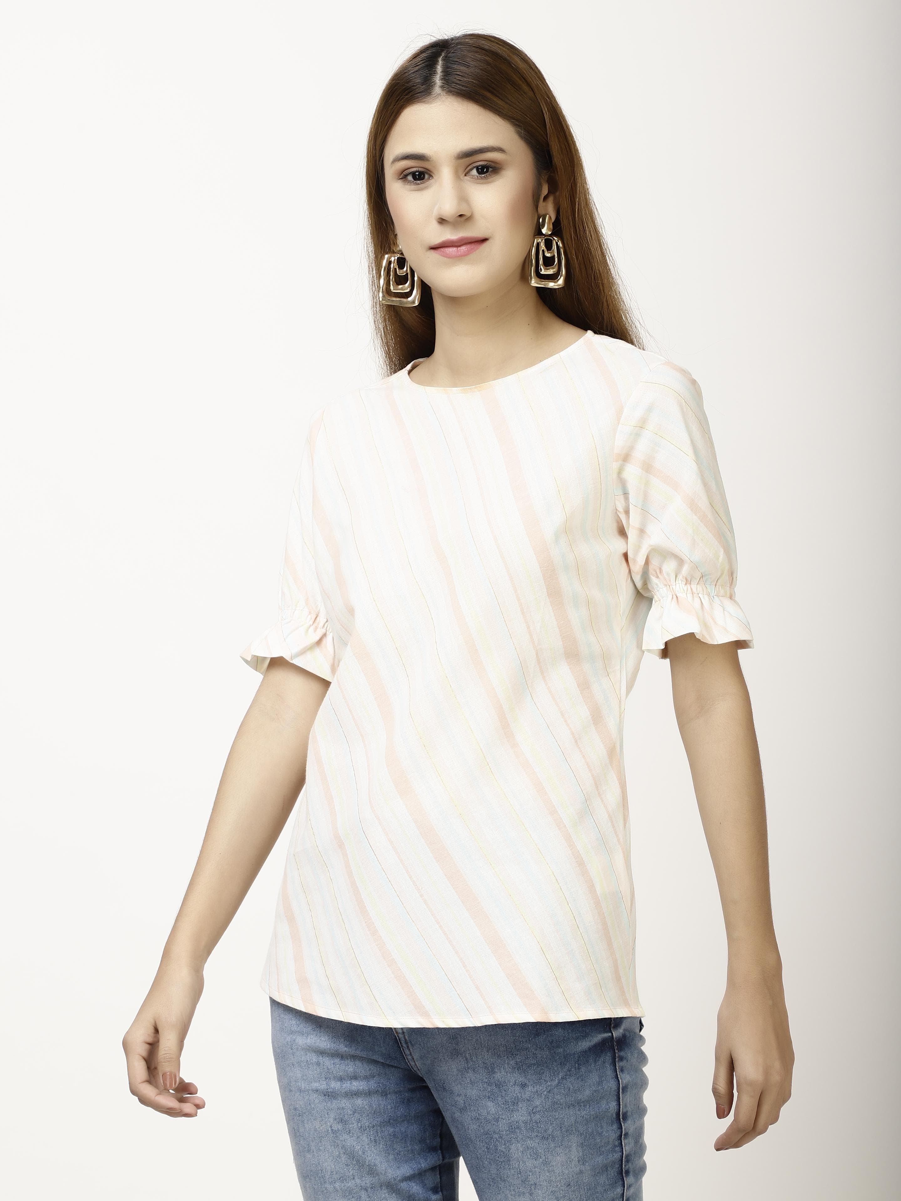 Elbow sleeve Womens Tops