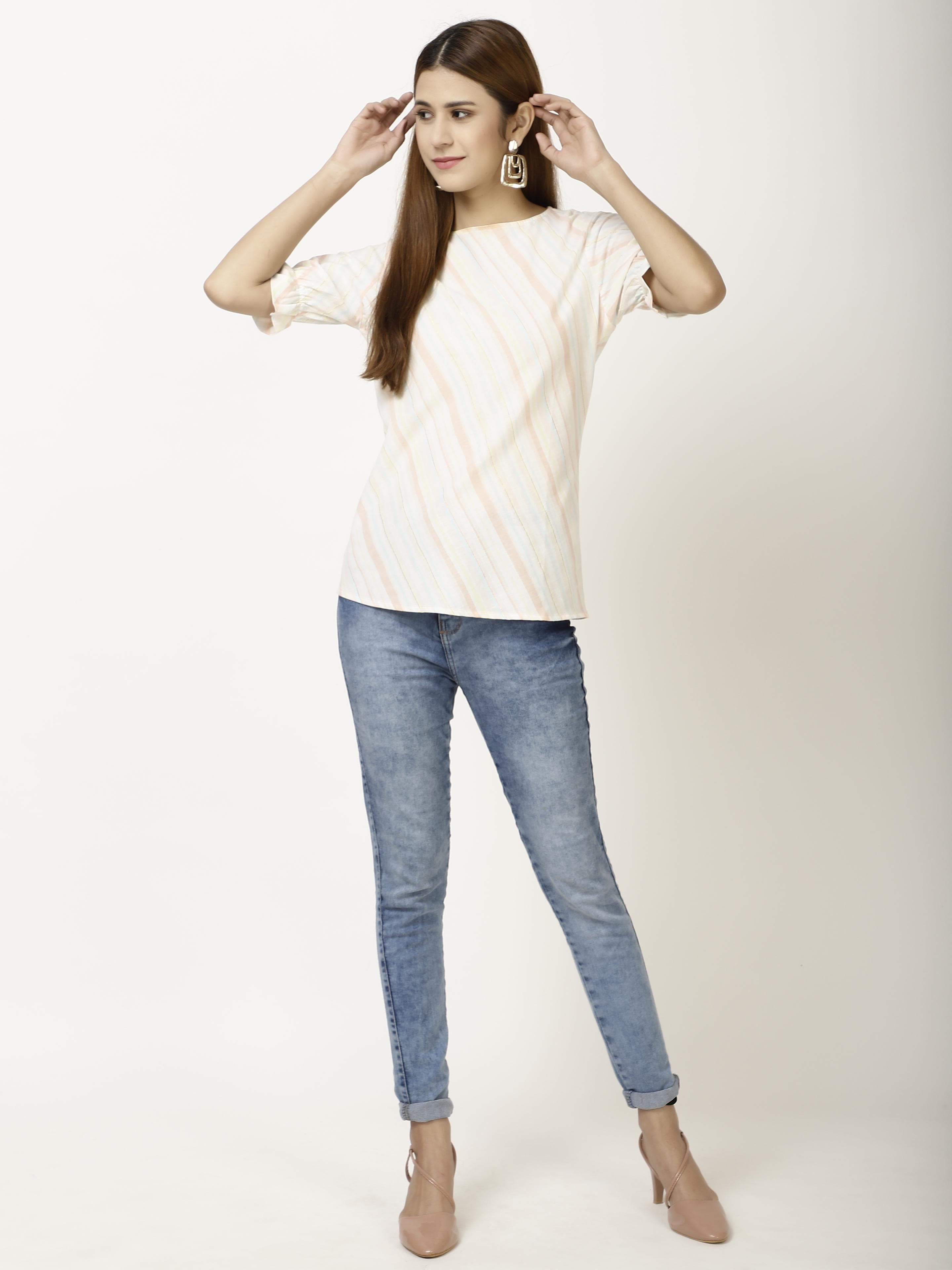 Elbow sleeve Womens Tops