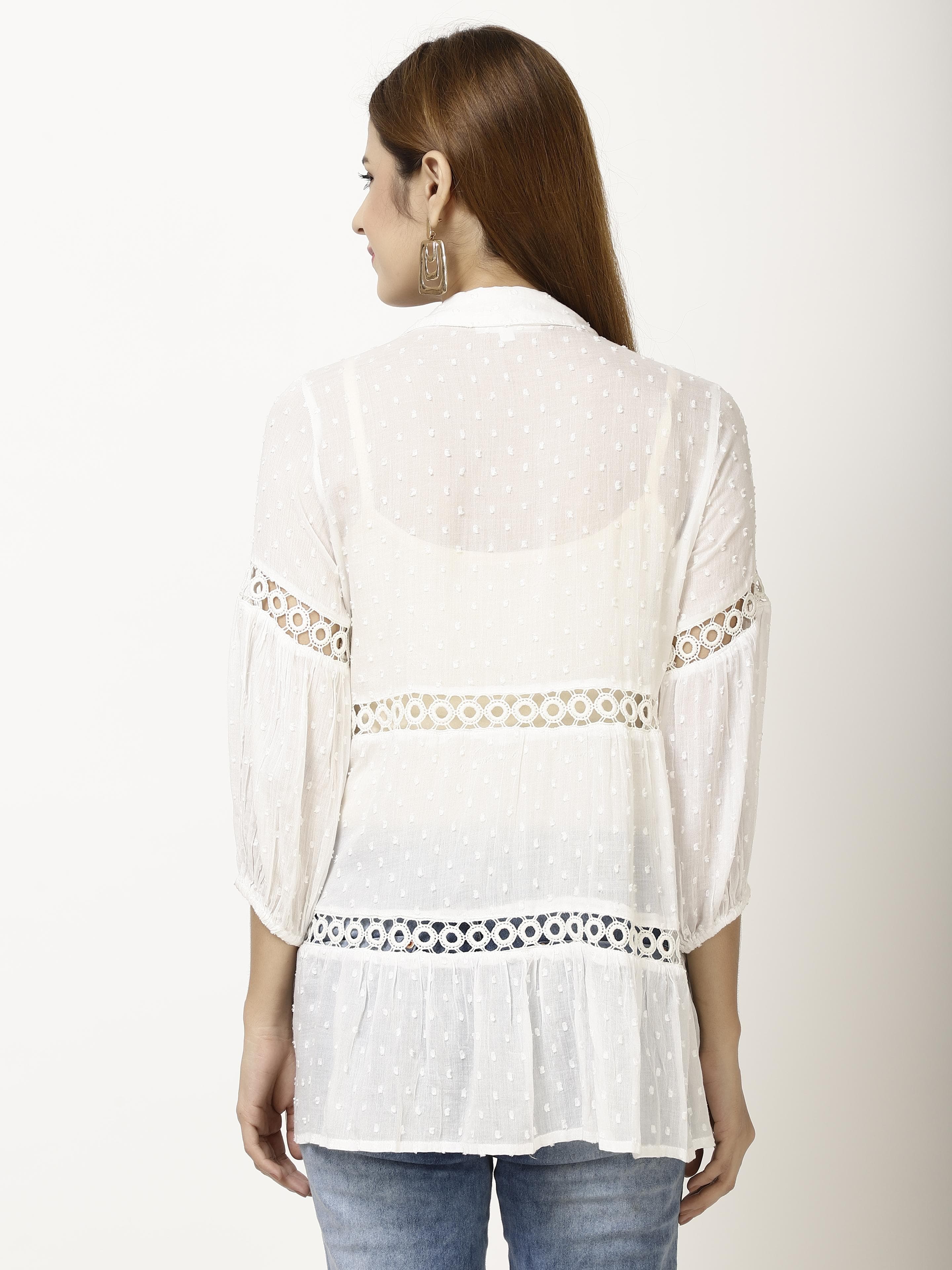 Dobby full sleeve Womens Tops