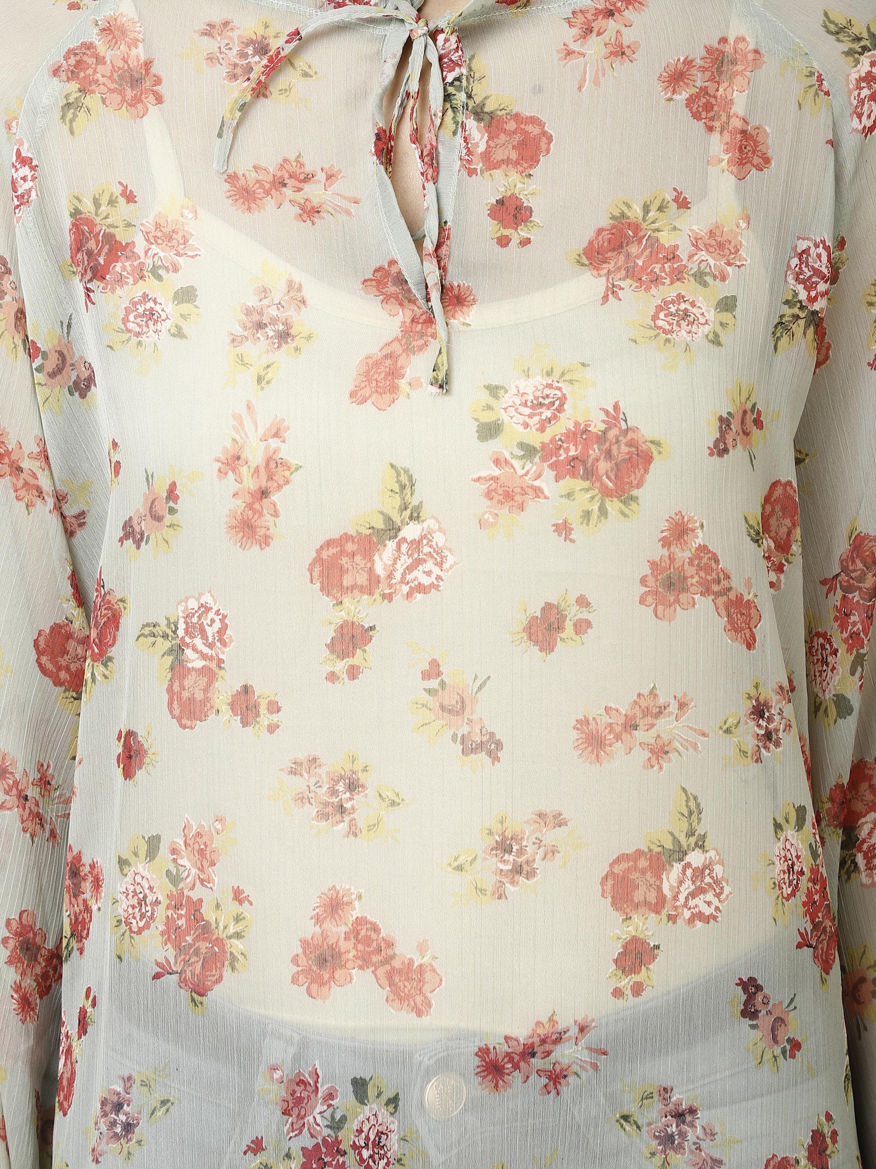 Chiffon Printed Womens Tops