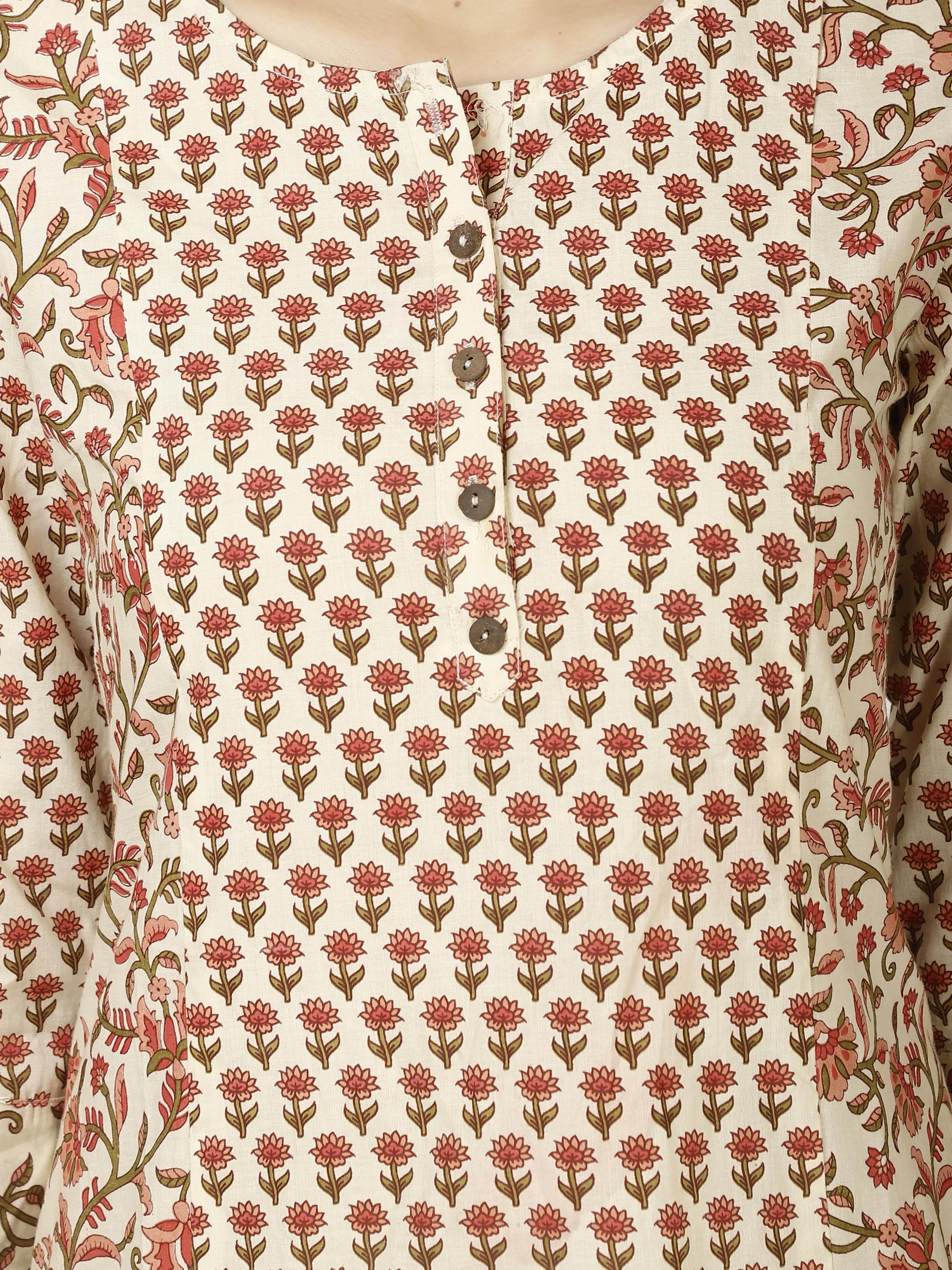 Floral Printed Kurtas & Suits