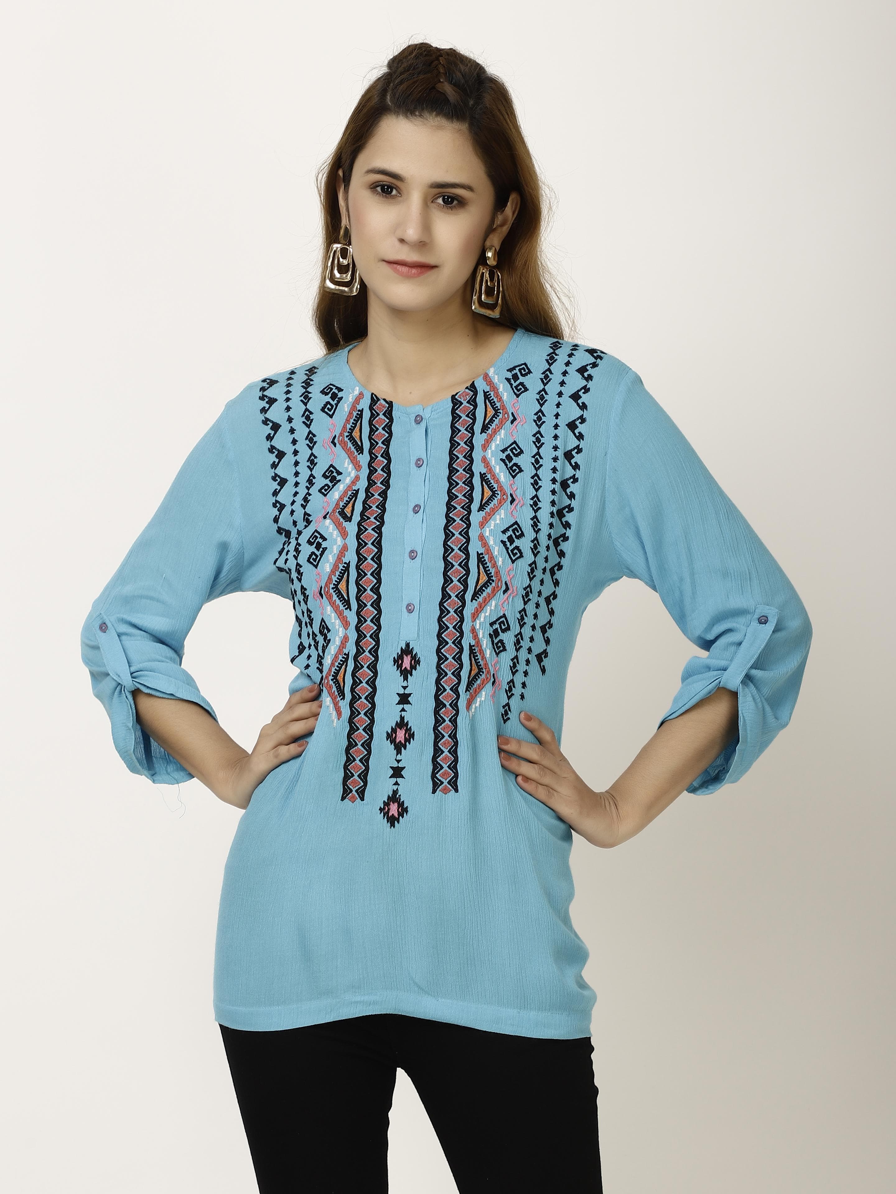Embroidered Womens Tops