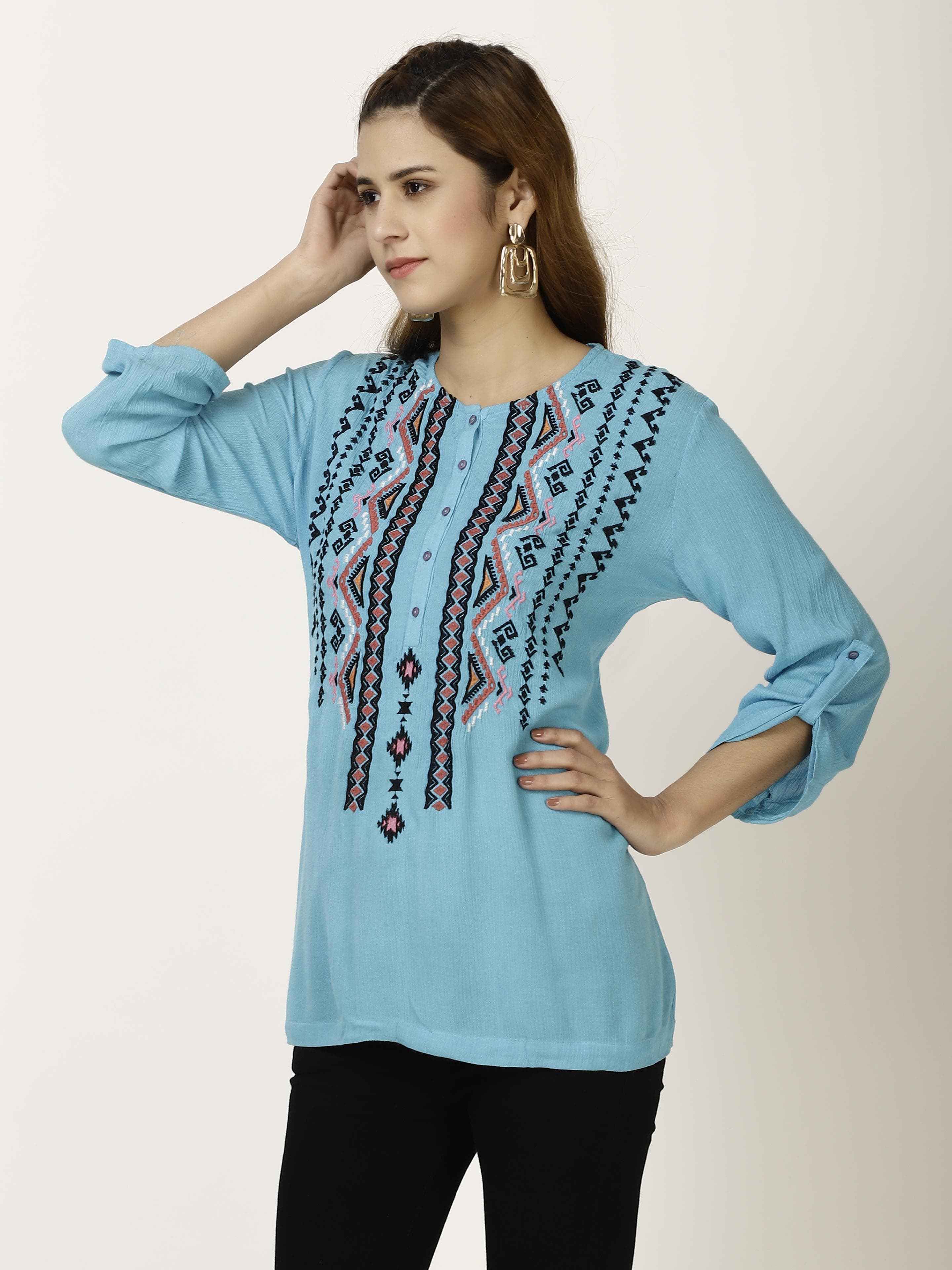 Embroidered Womens Tops