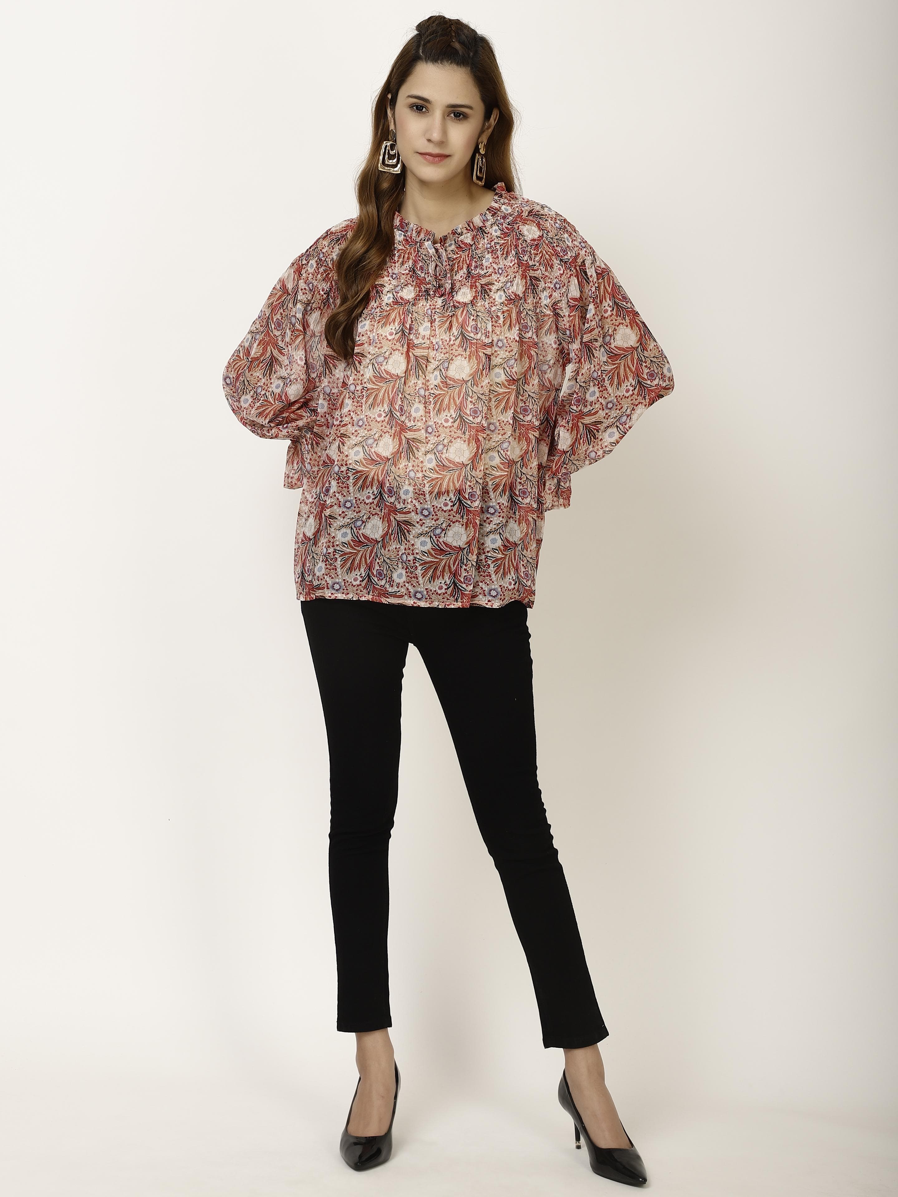 Chiffon Flared Womens Tops