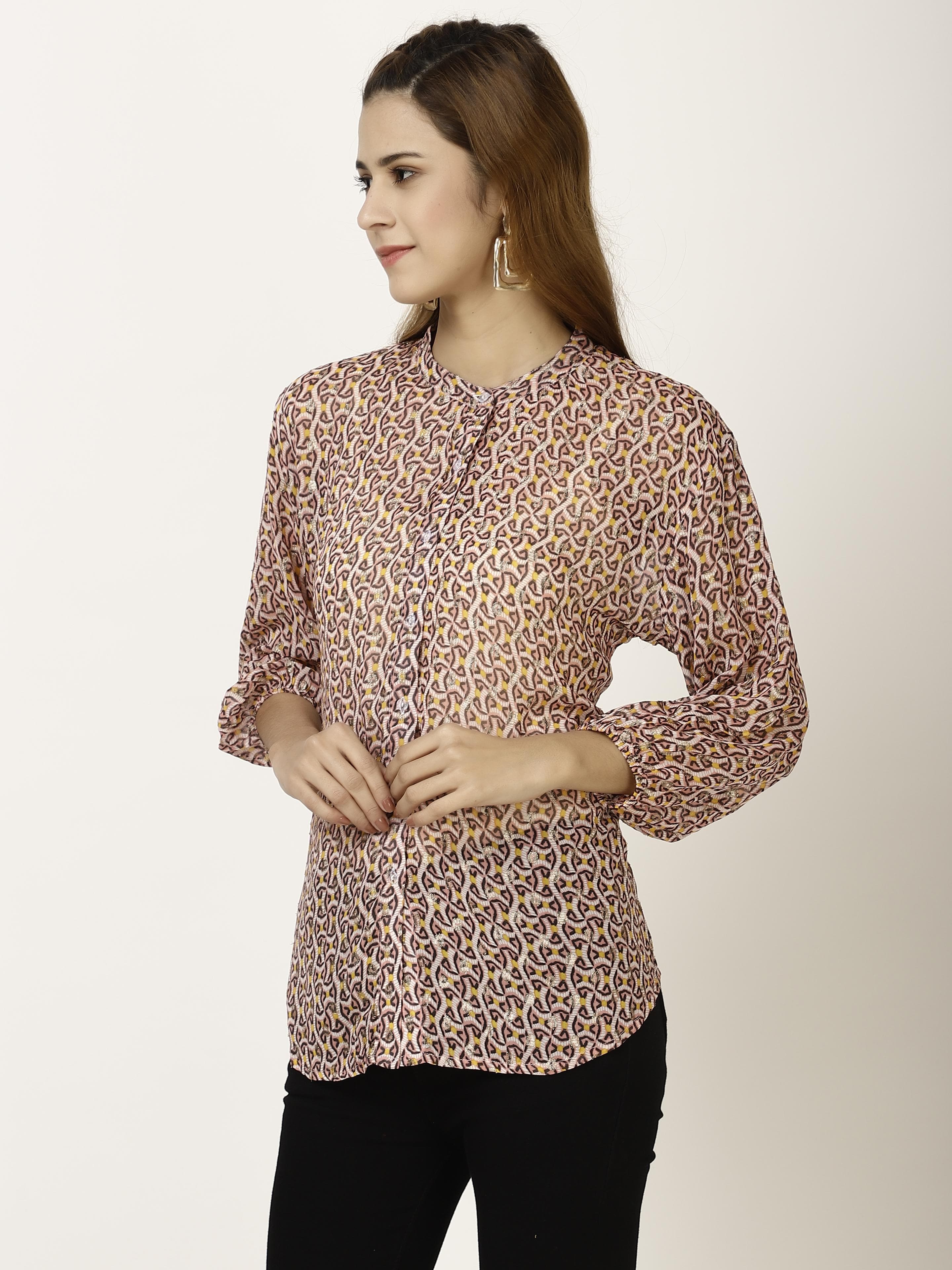 Chiffon long sleeve Womens Tops