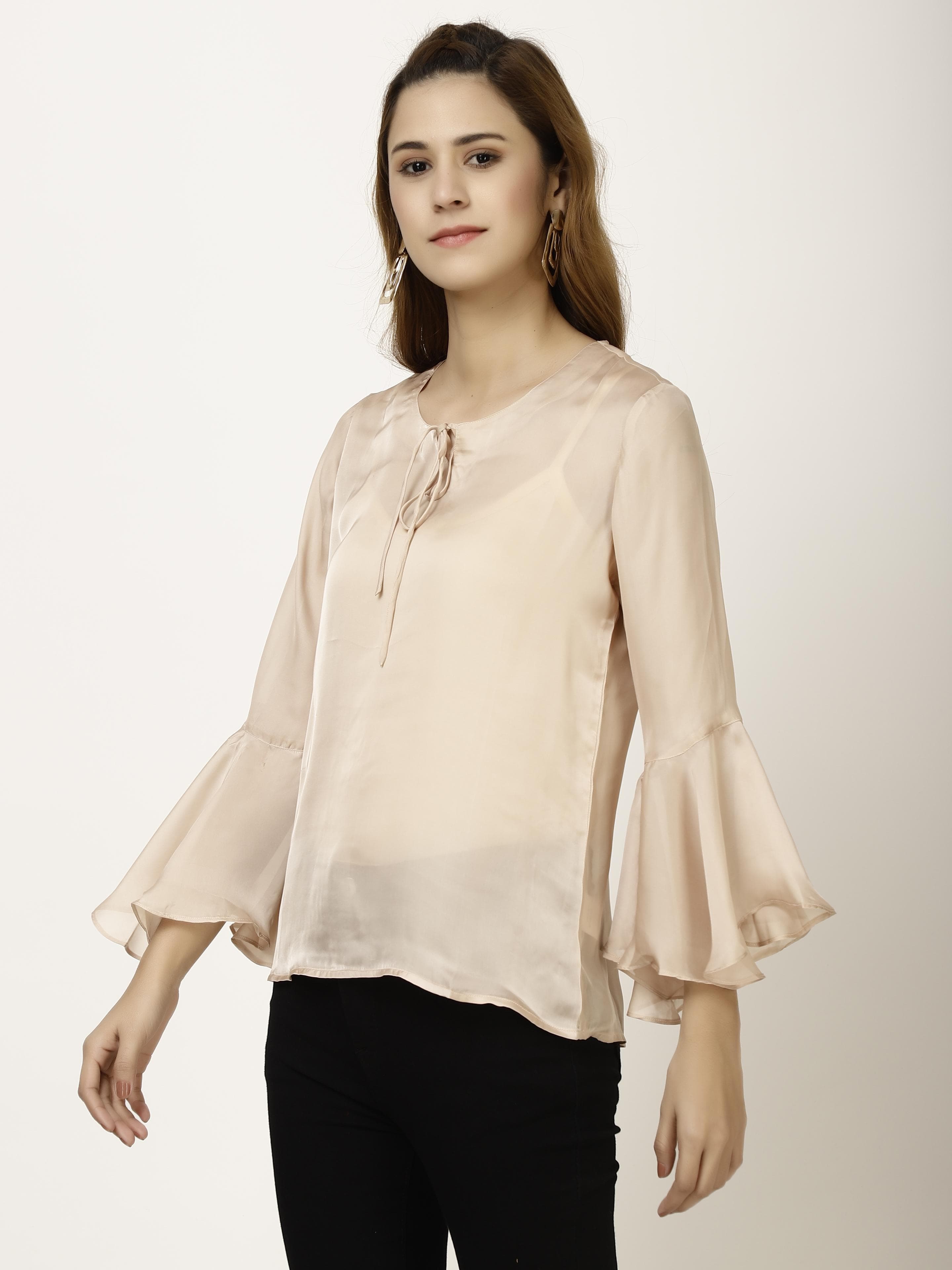 Shimmer flared Sleeve Womens Tops