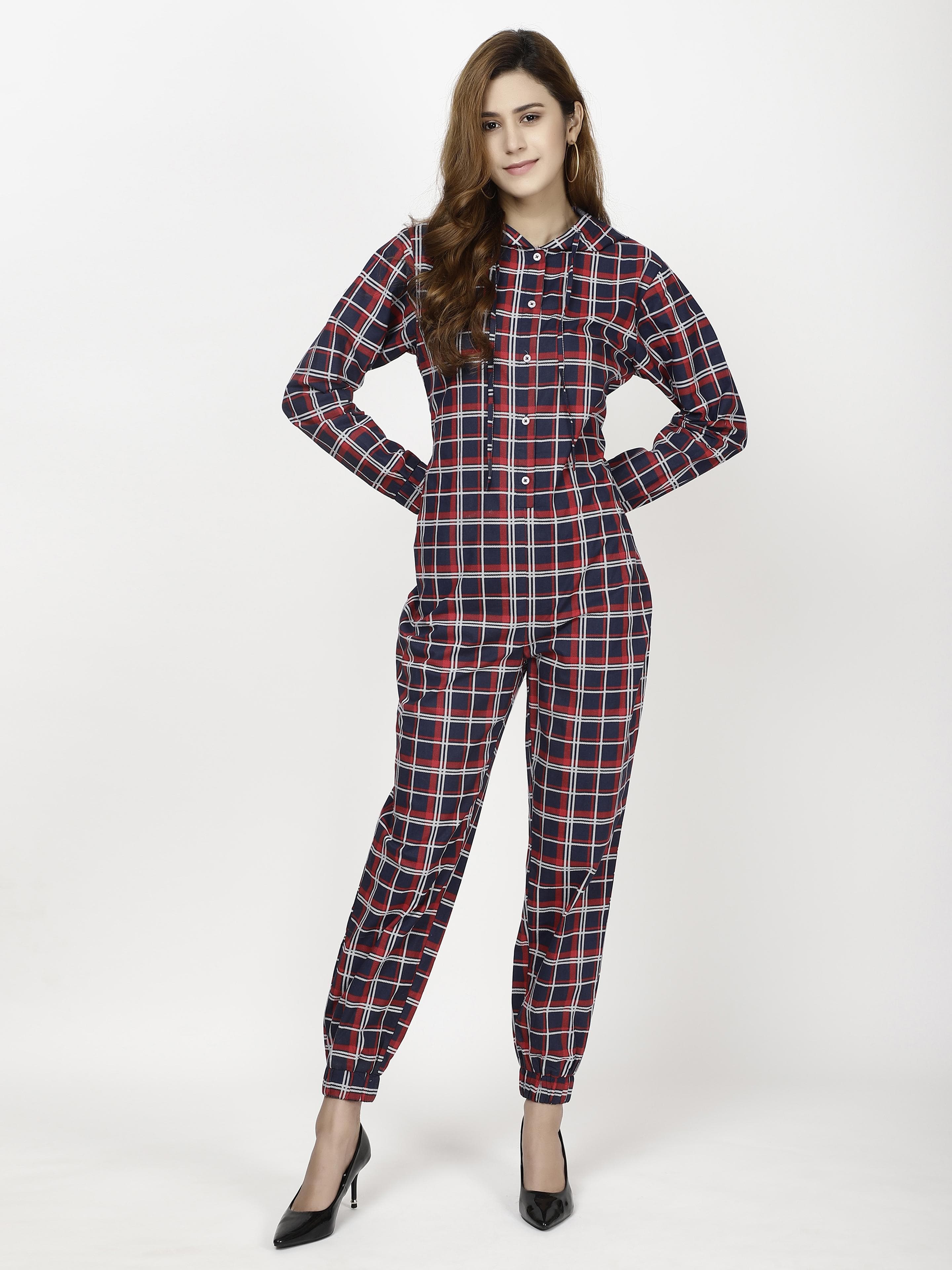 Checked Jumpsuit