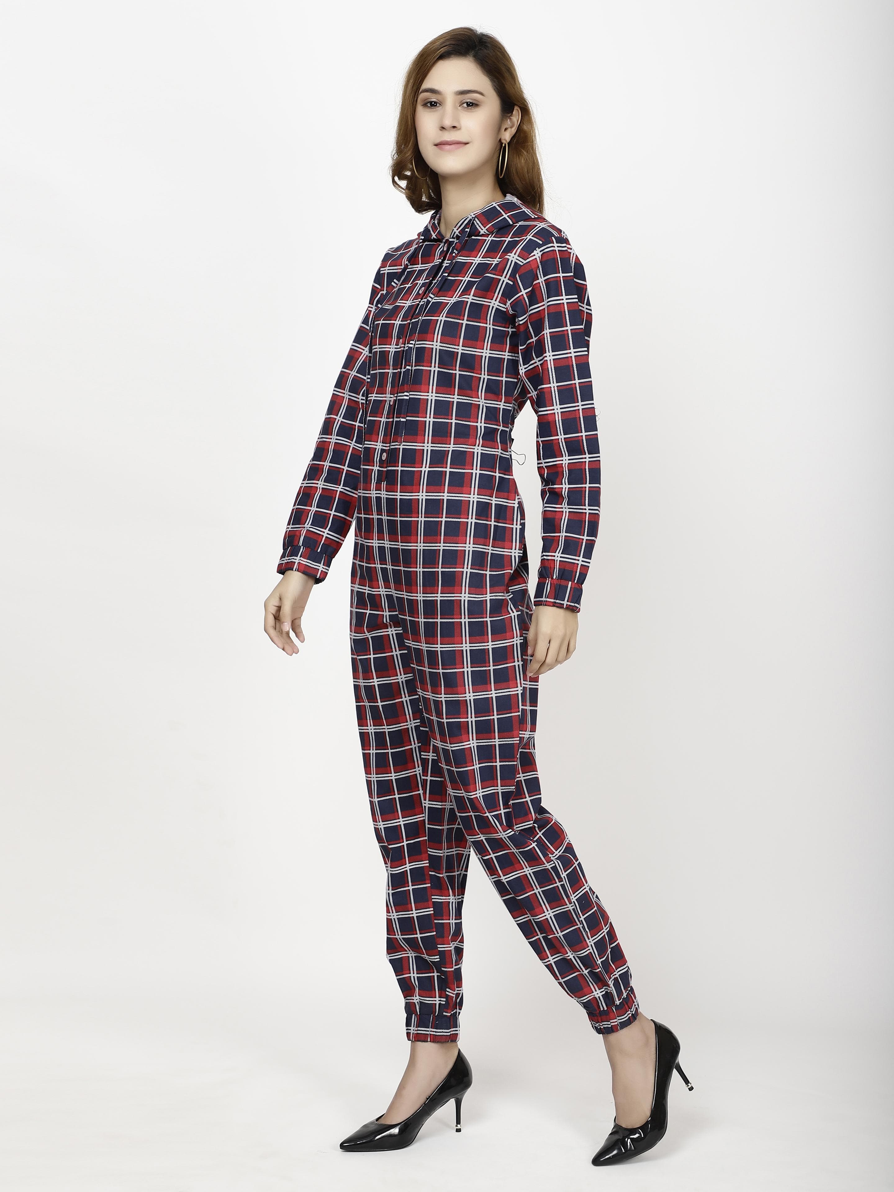 Checked Jumpsuit