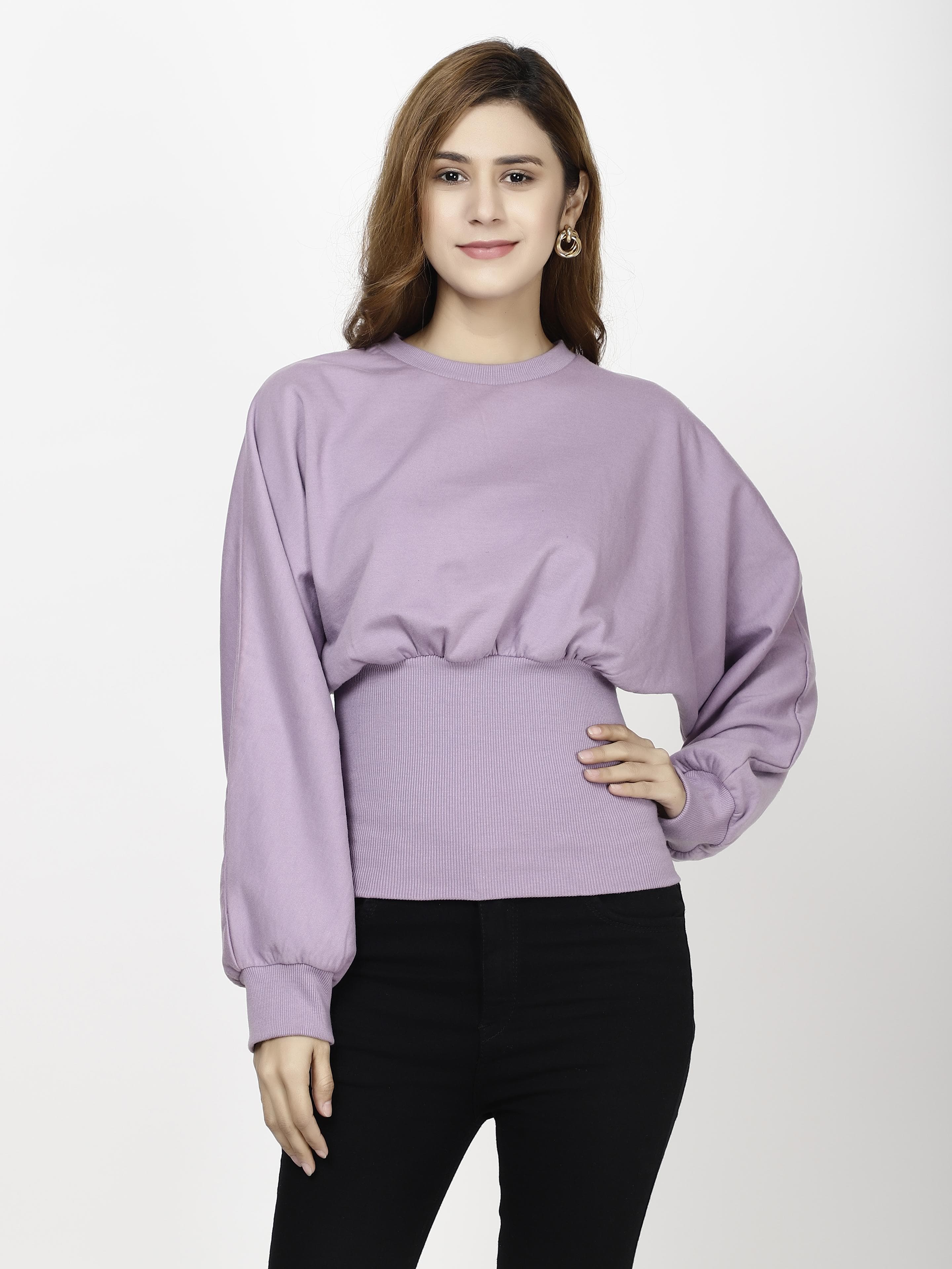 Ribbed waited Womens Tops