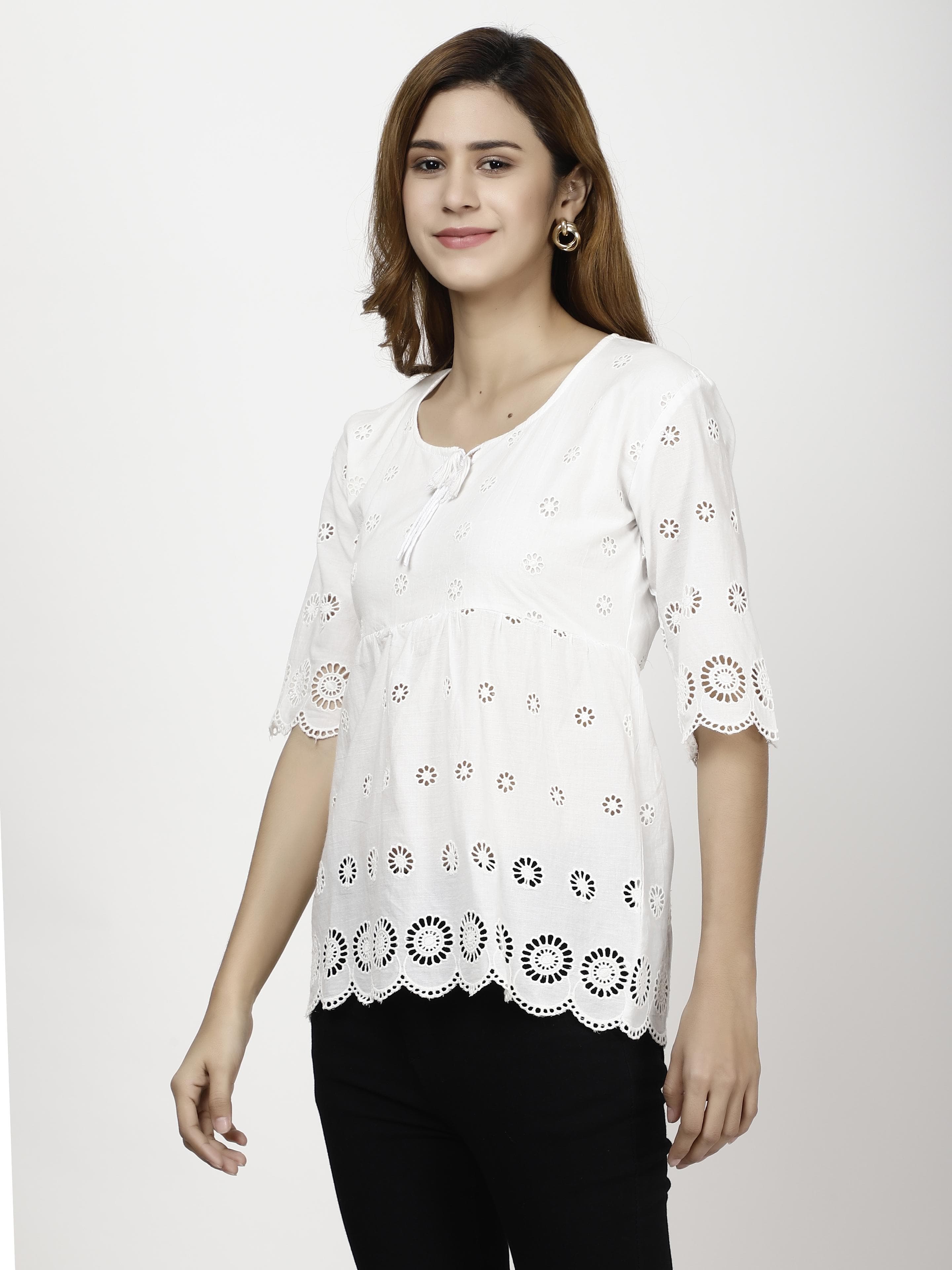 Chifley White Womens Tops