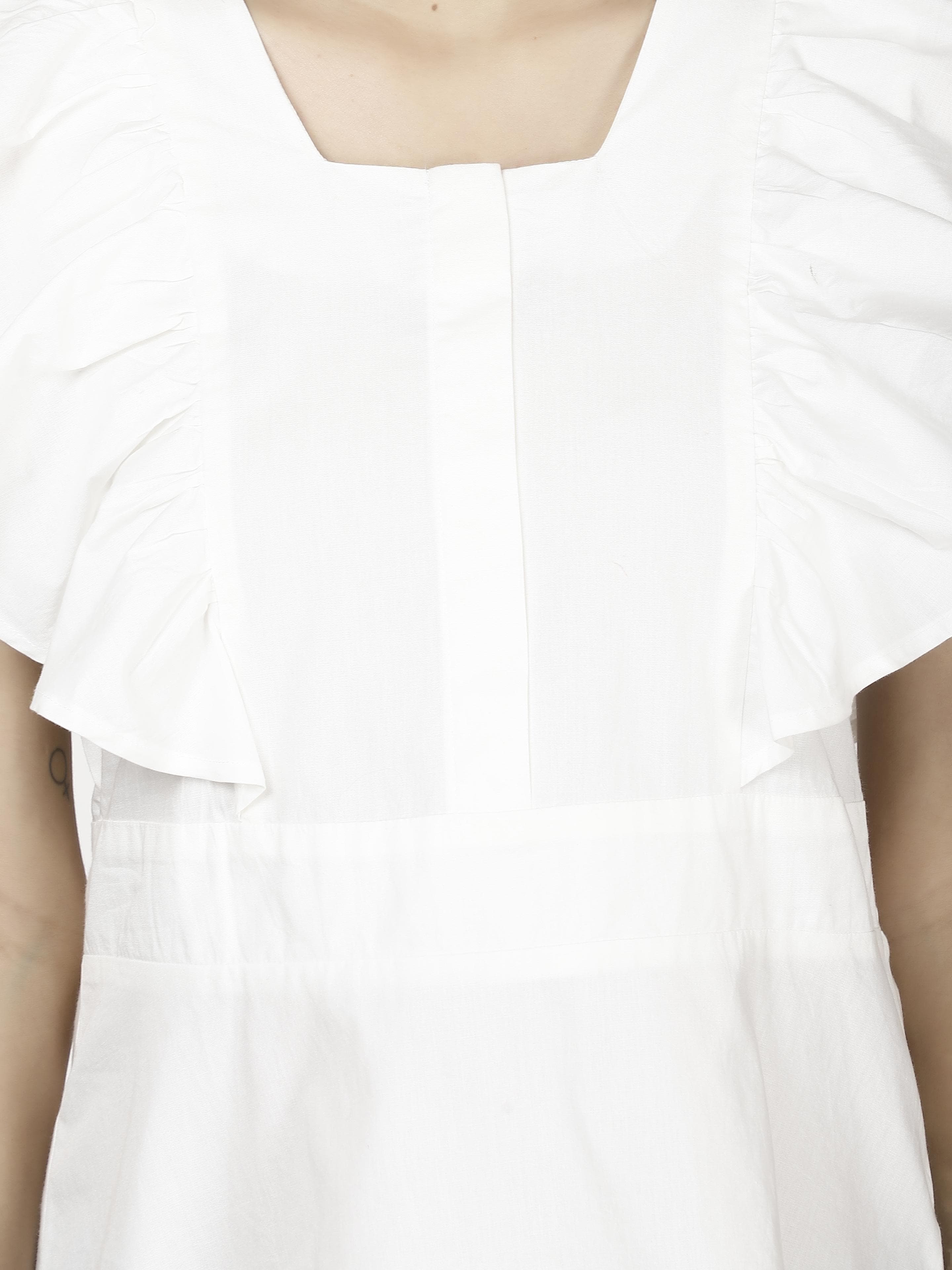 Ruffeled Sleeve Womens Tops