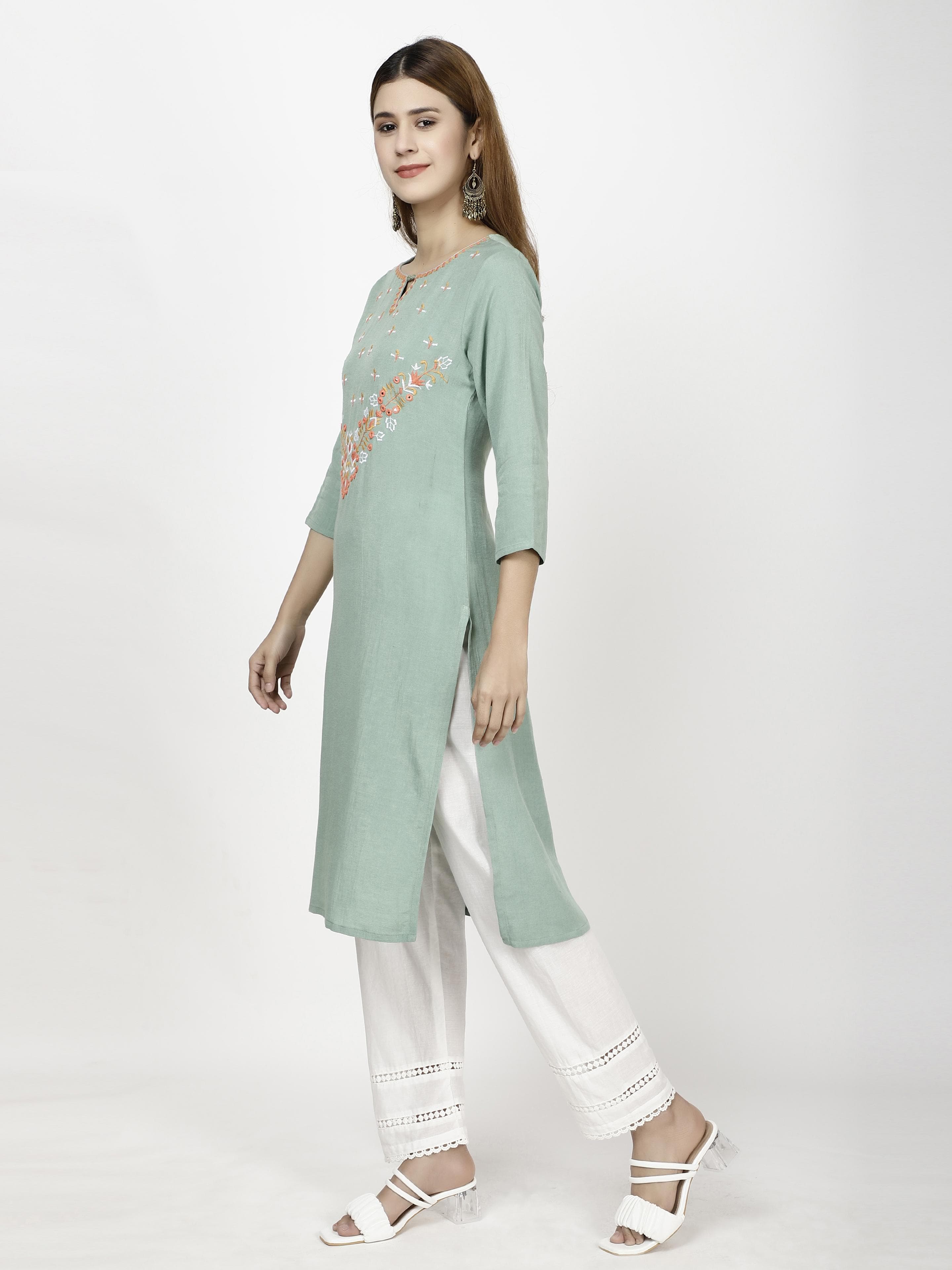 Embroidered Kurtas & Suits