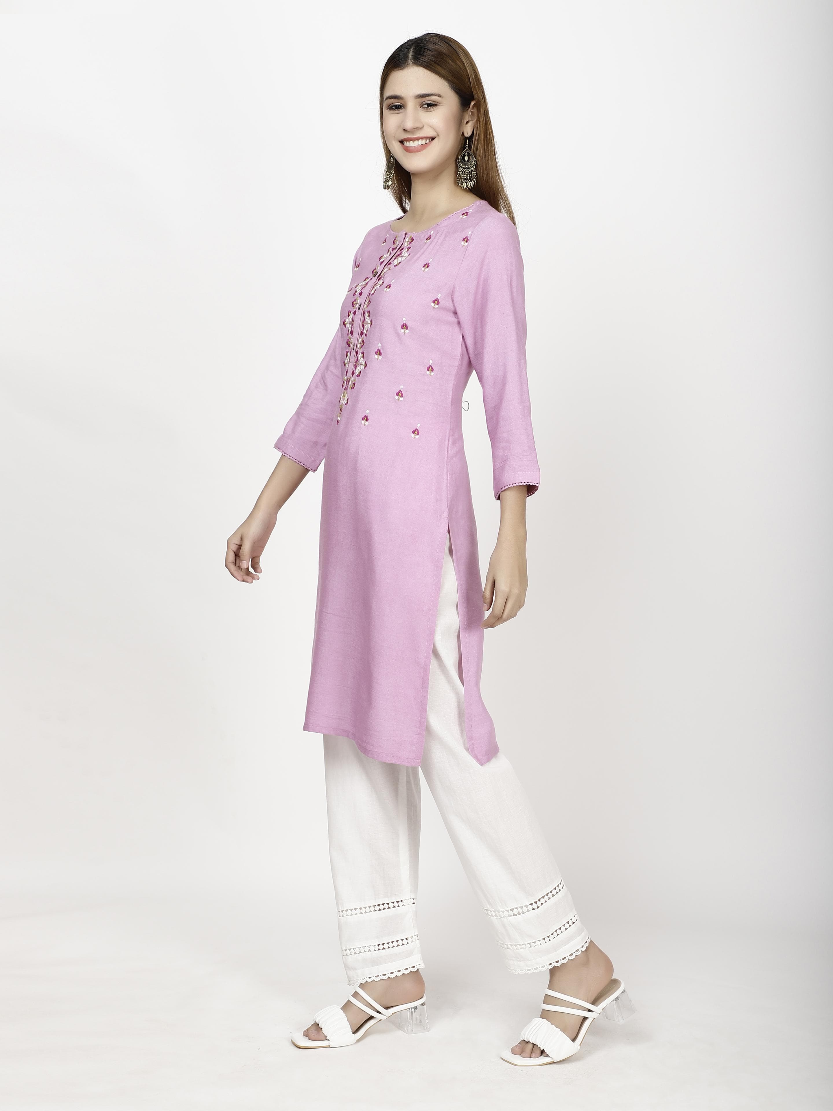 Embrodered Kurtas & Suits with front placket