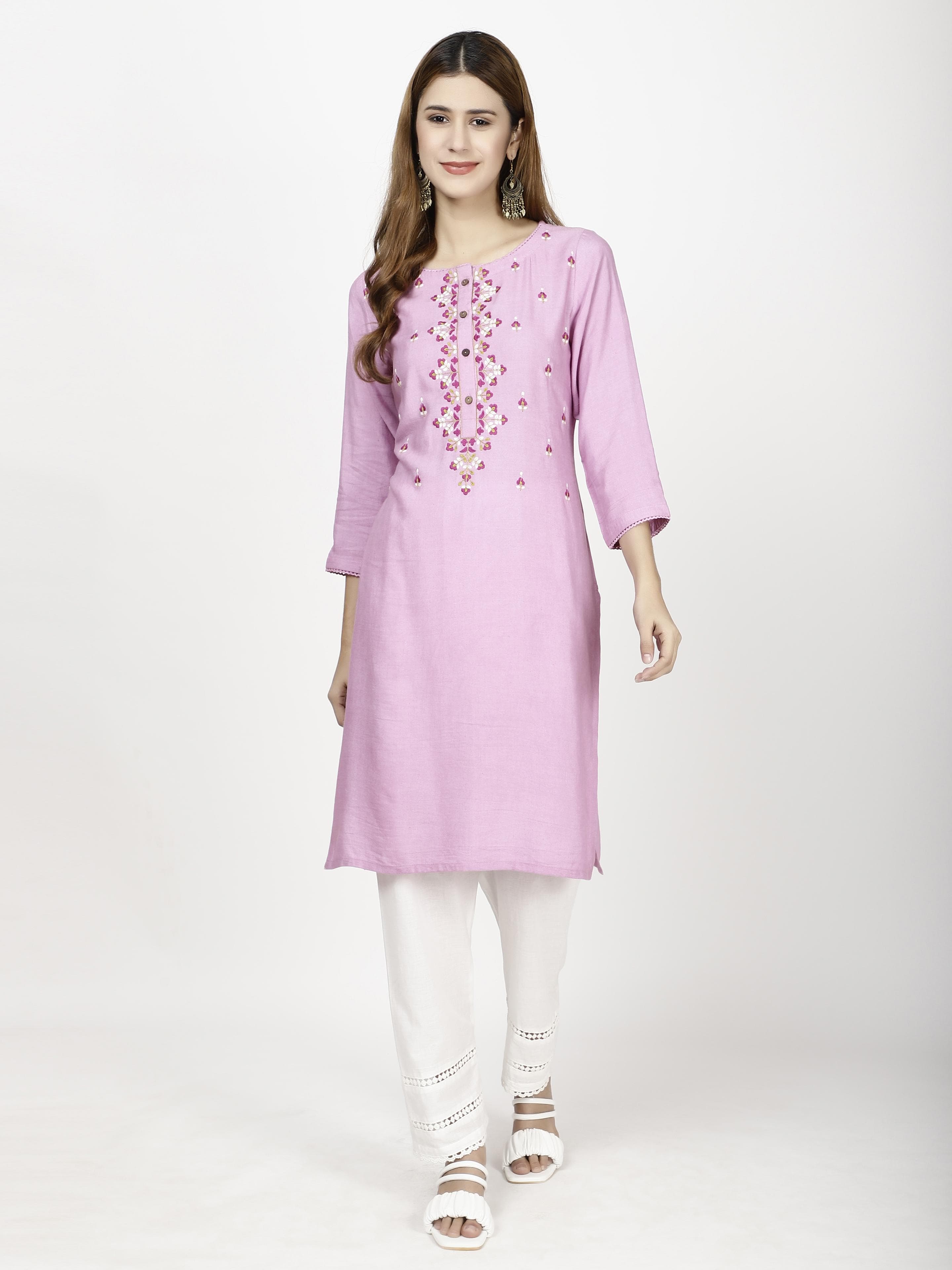 Embrodered Kurtas & Suits with front placket