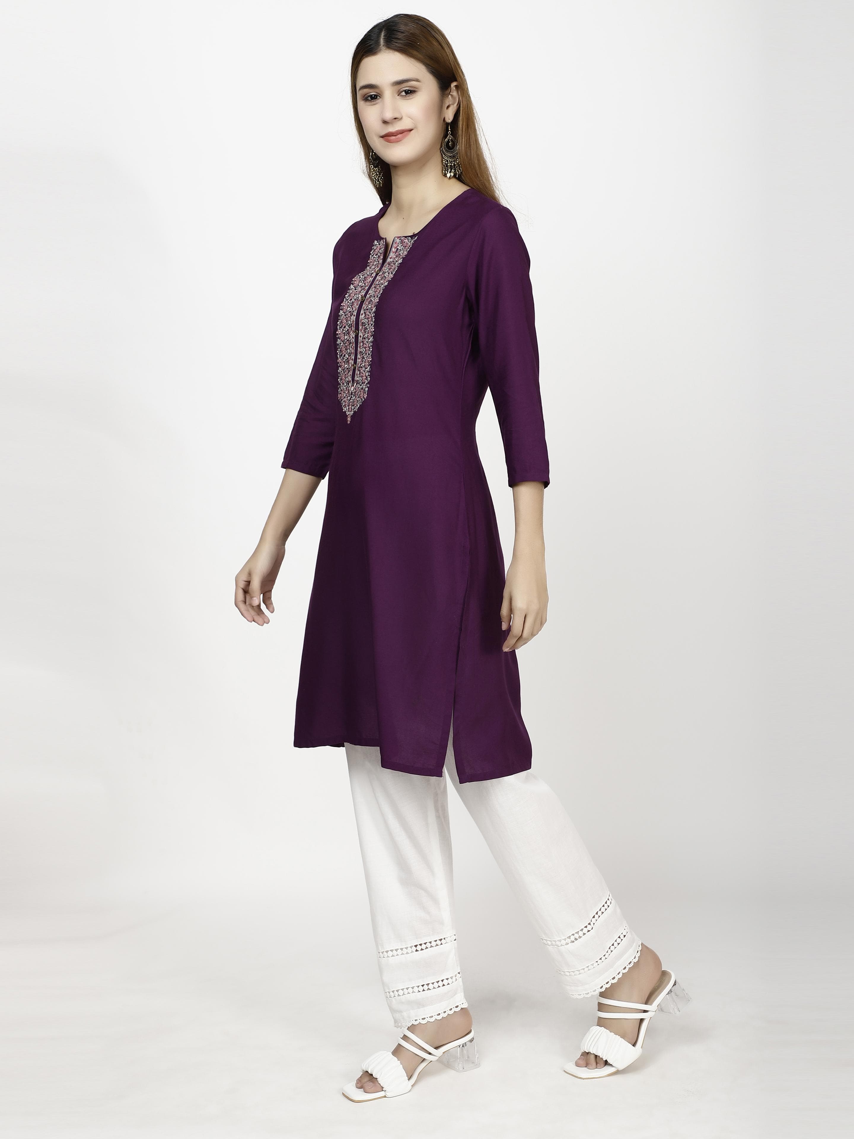 Neck embroidered Kurtas & Suits