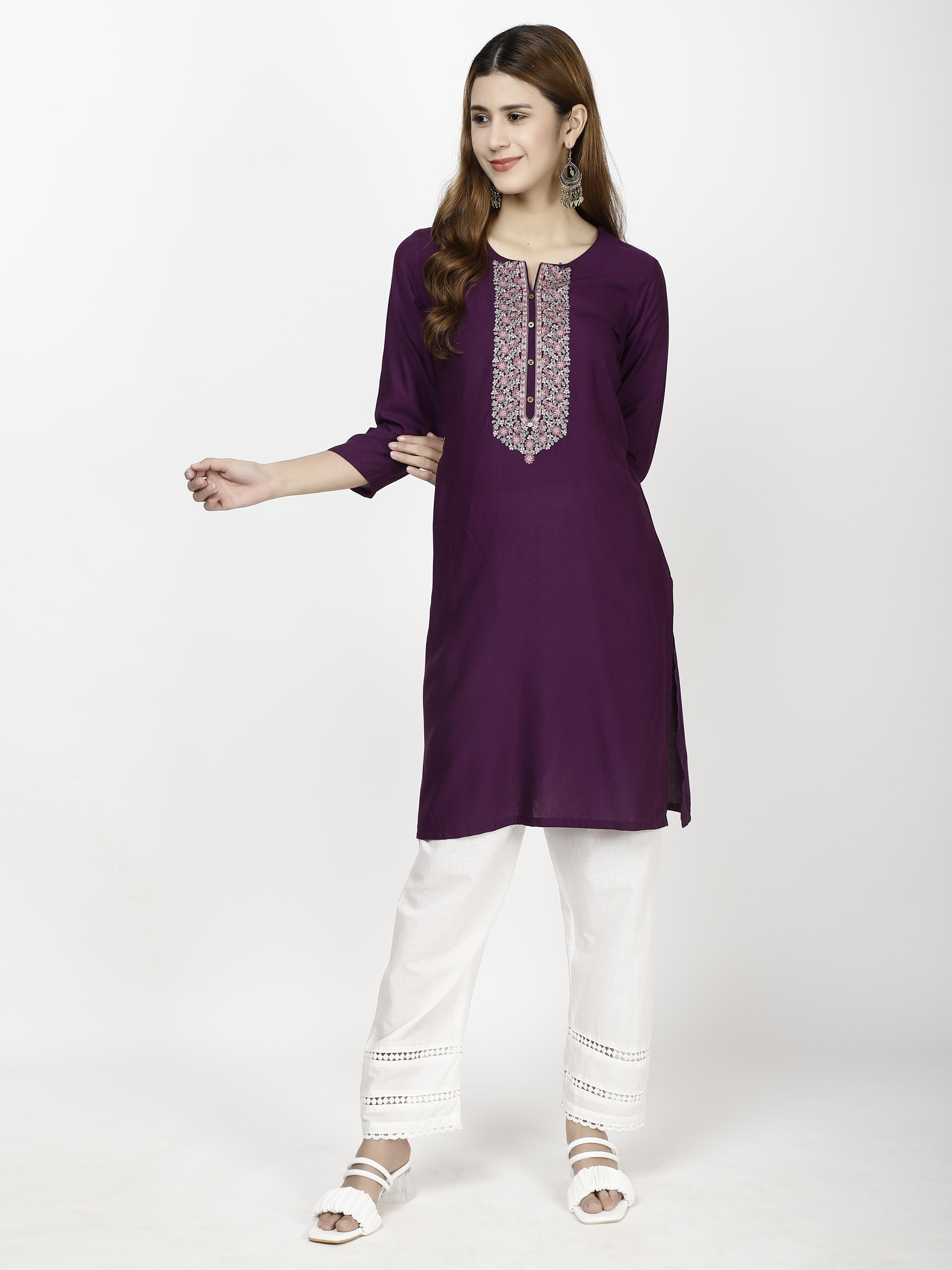 Neck embroidered Kurtas & Suits