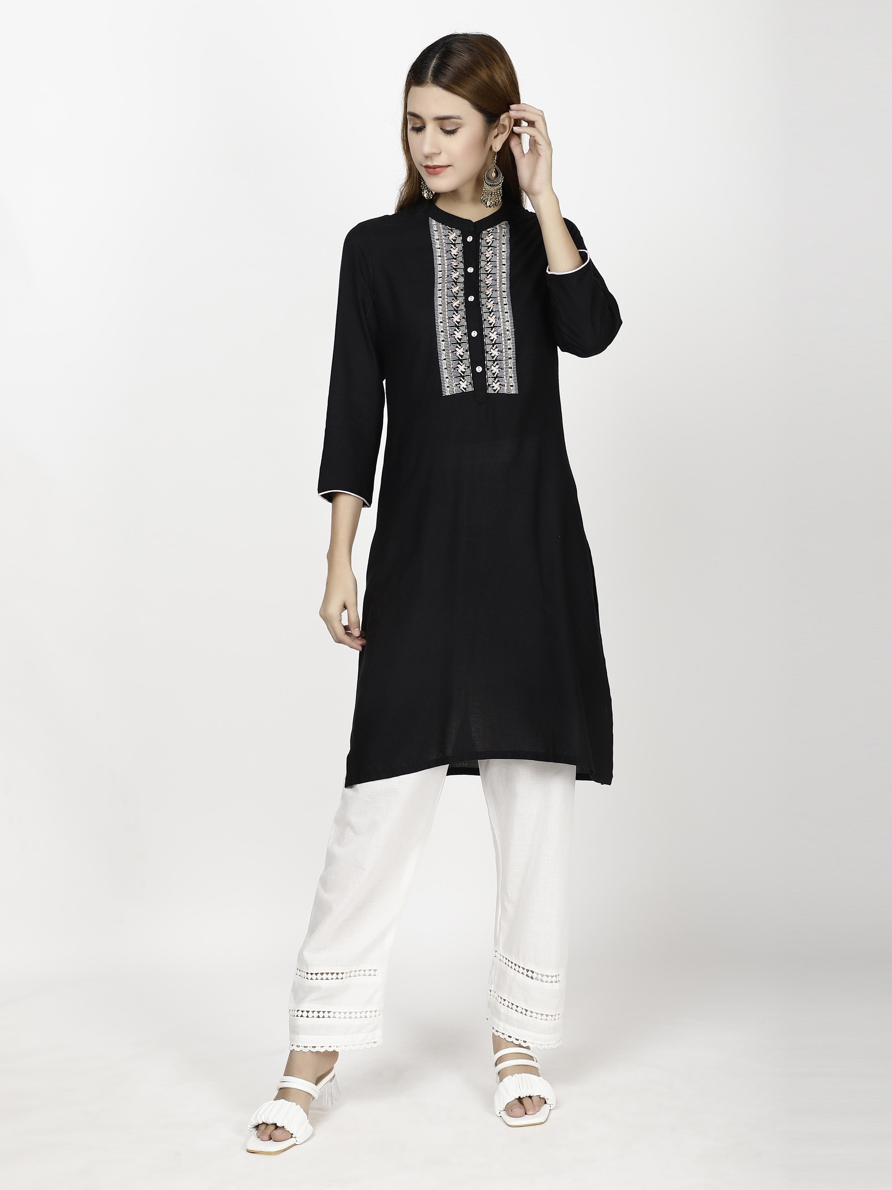 Front embroidered Kurtas & Suits
