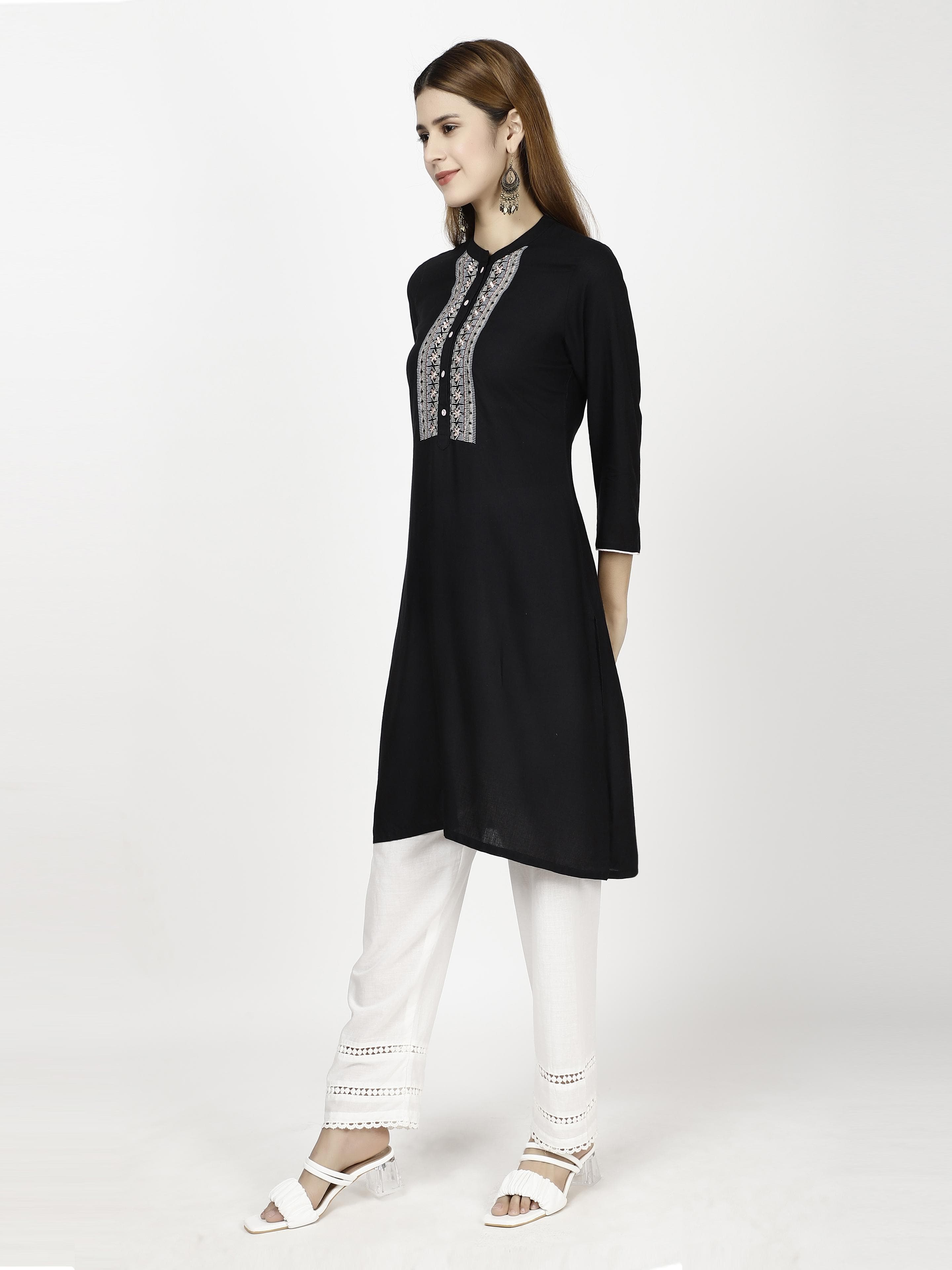 Front embroidered Kurtas & Suits