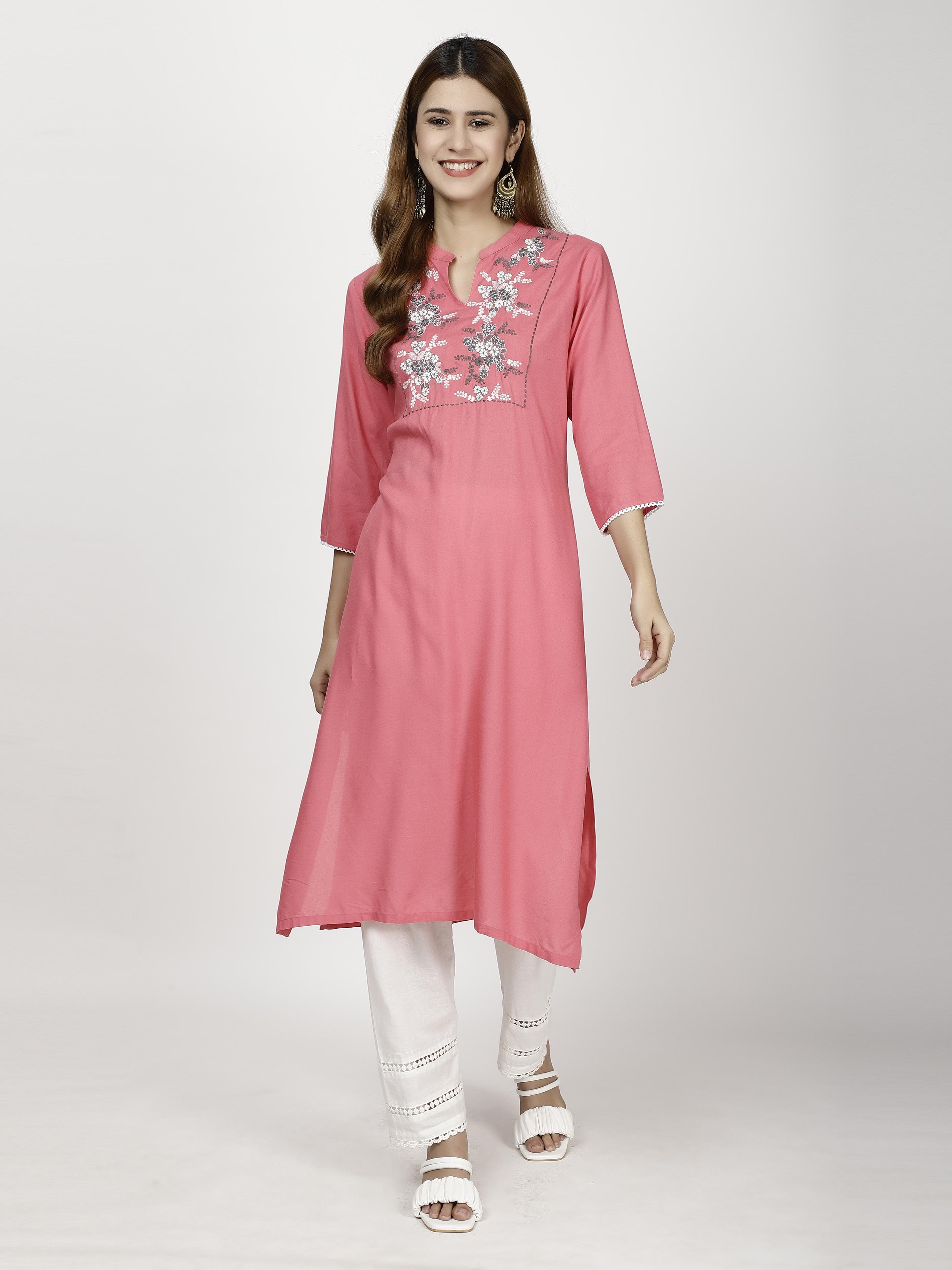 Embroidered Kurtas & Suits
