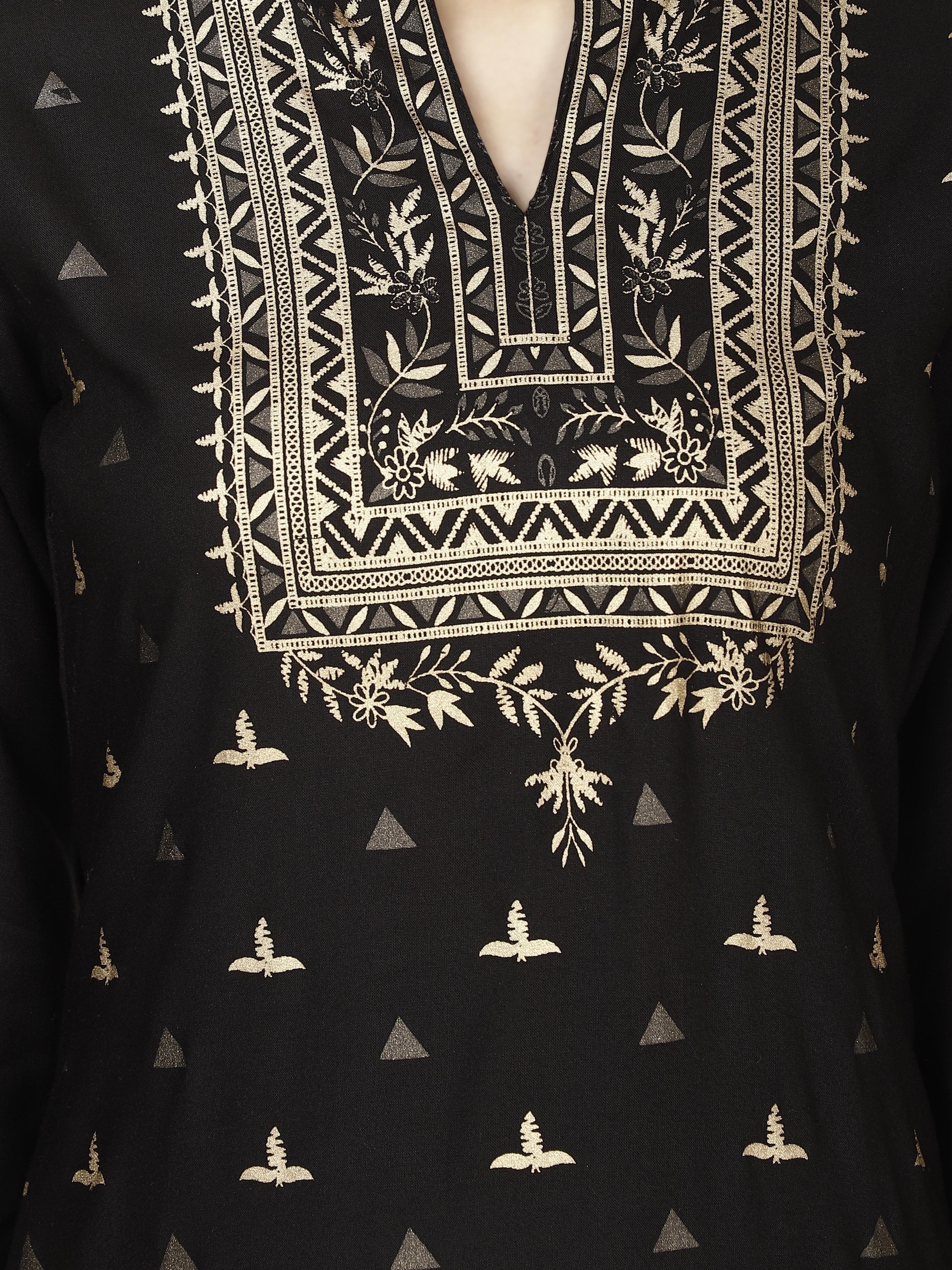 Gold printed Kurtas & Suits
