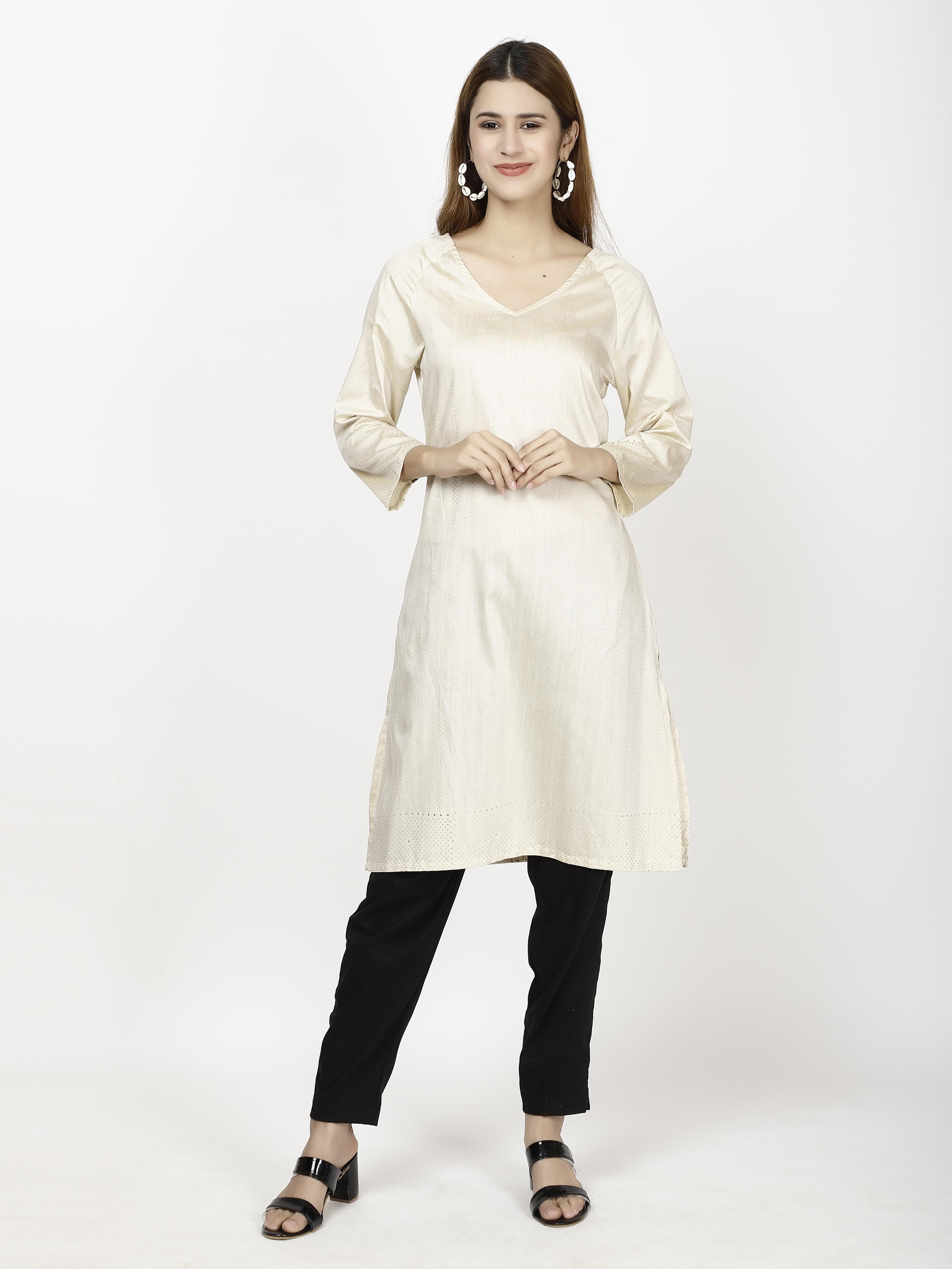 V-neck Kurtas & Suits