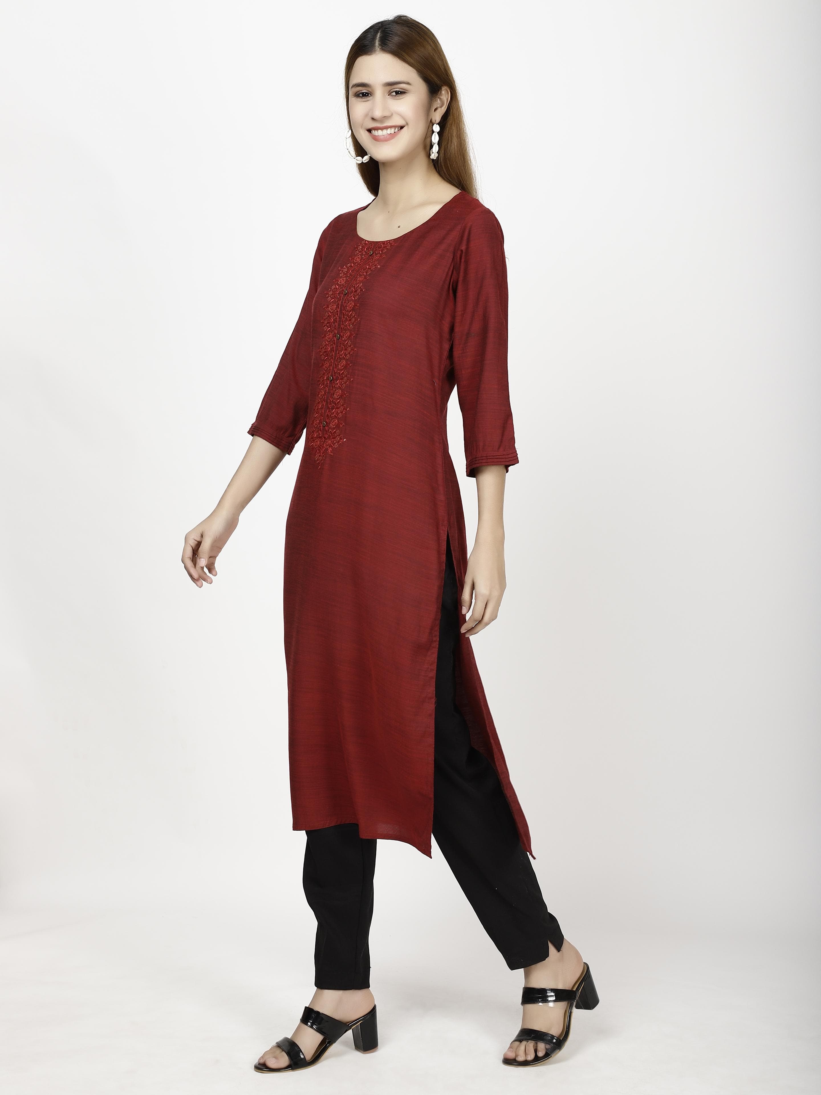 Cotton slub Kurtas & Suits