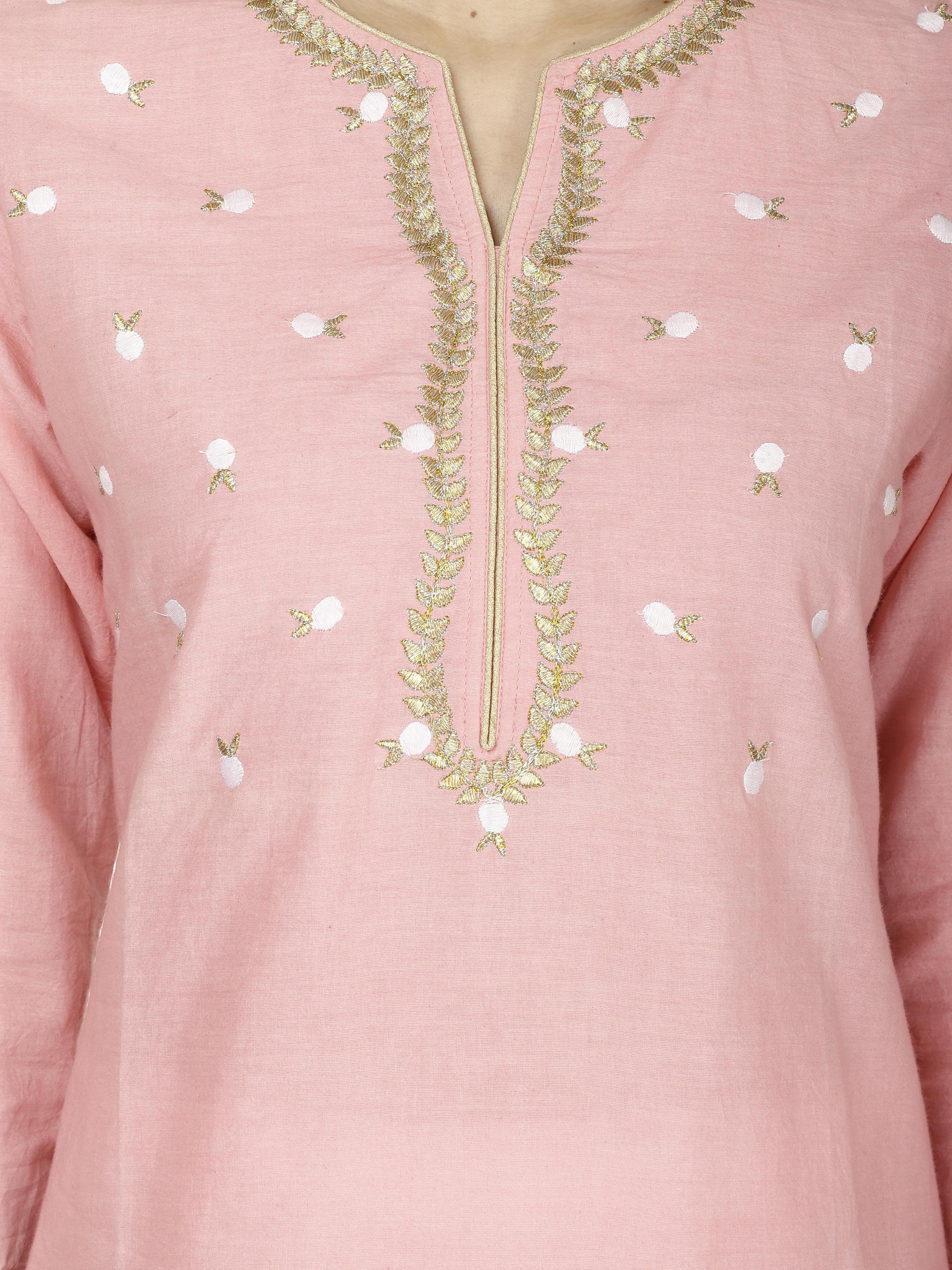 Neck Embroidered Kurta