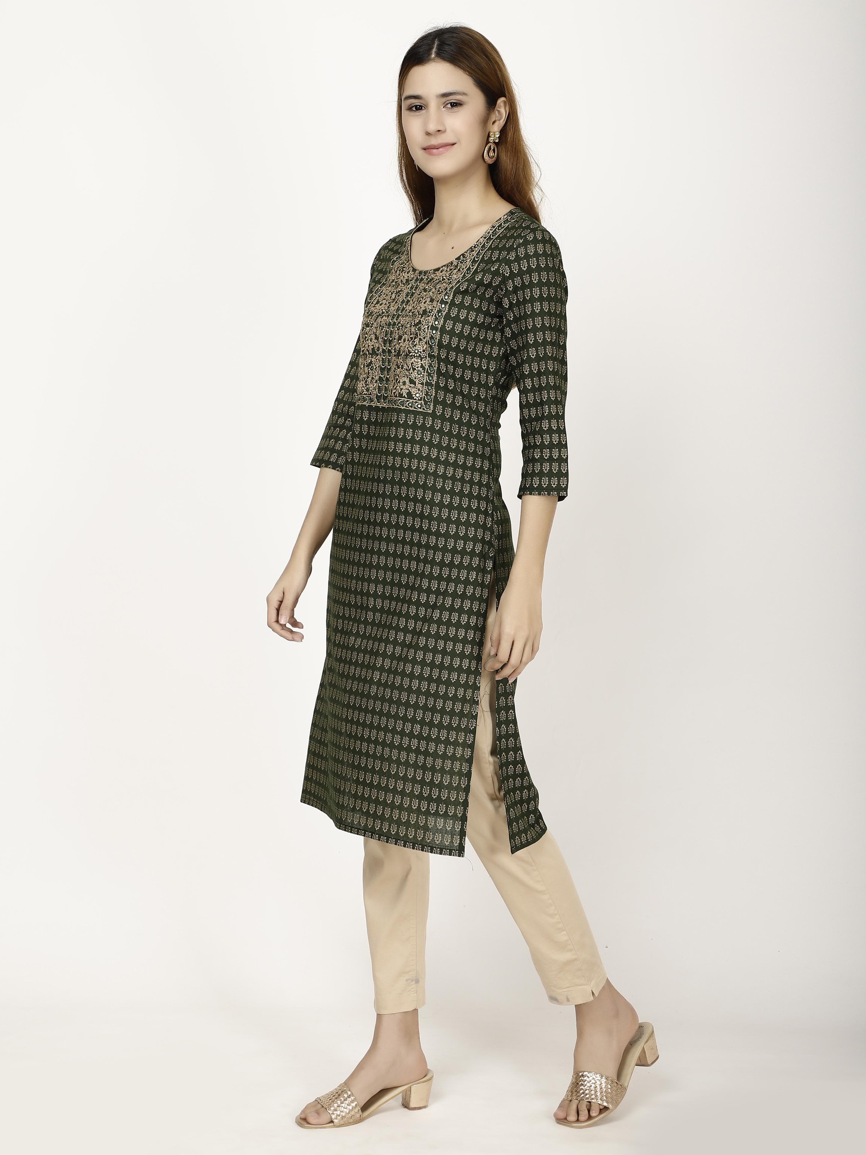 A-line embroidered Kurta