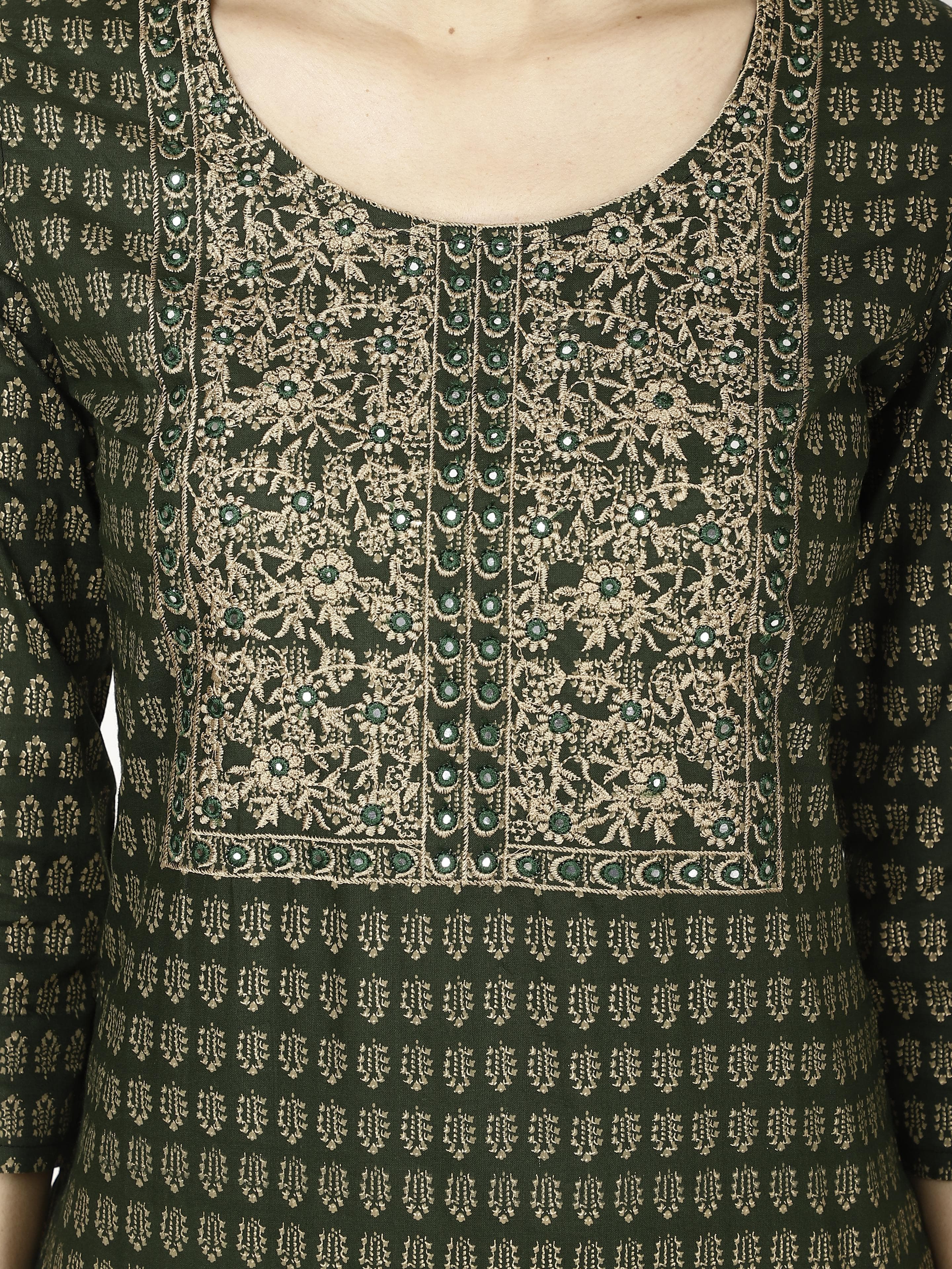 A-line embroidered Kurta