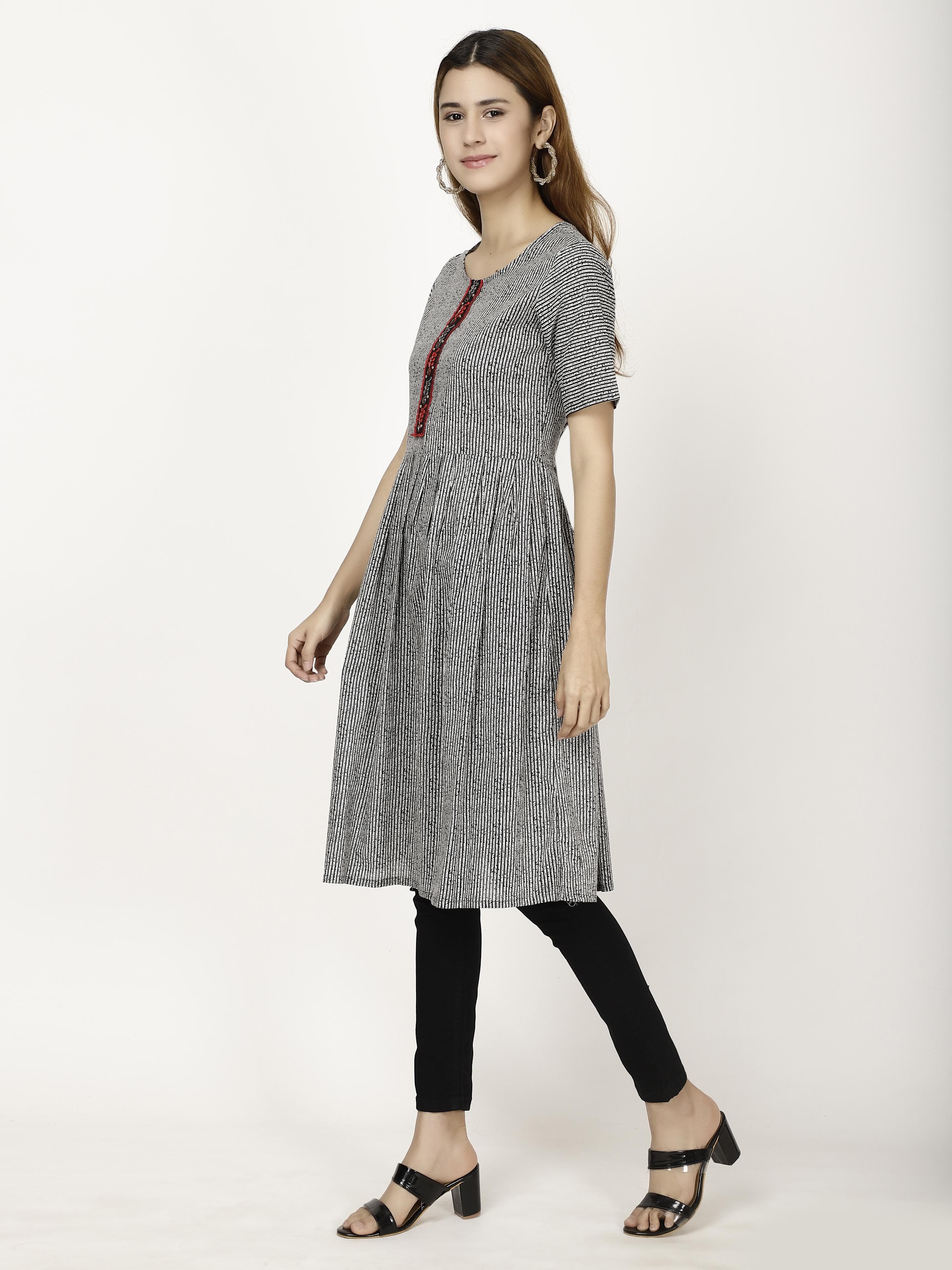 Striped Flared kurta