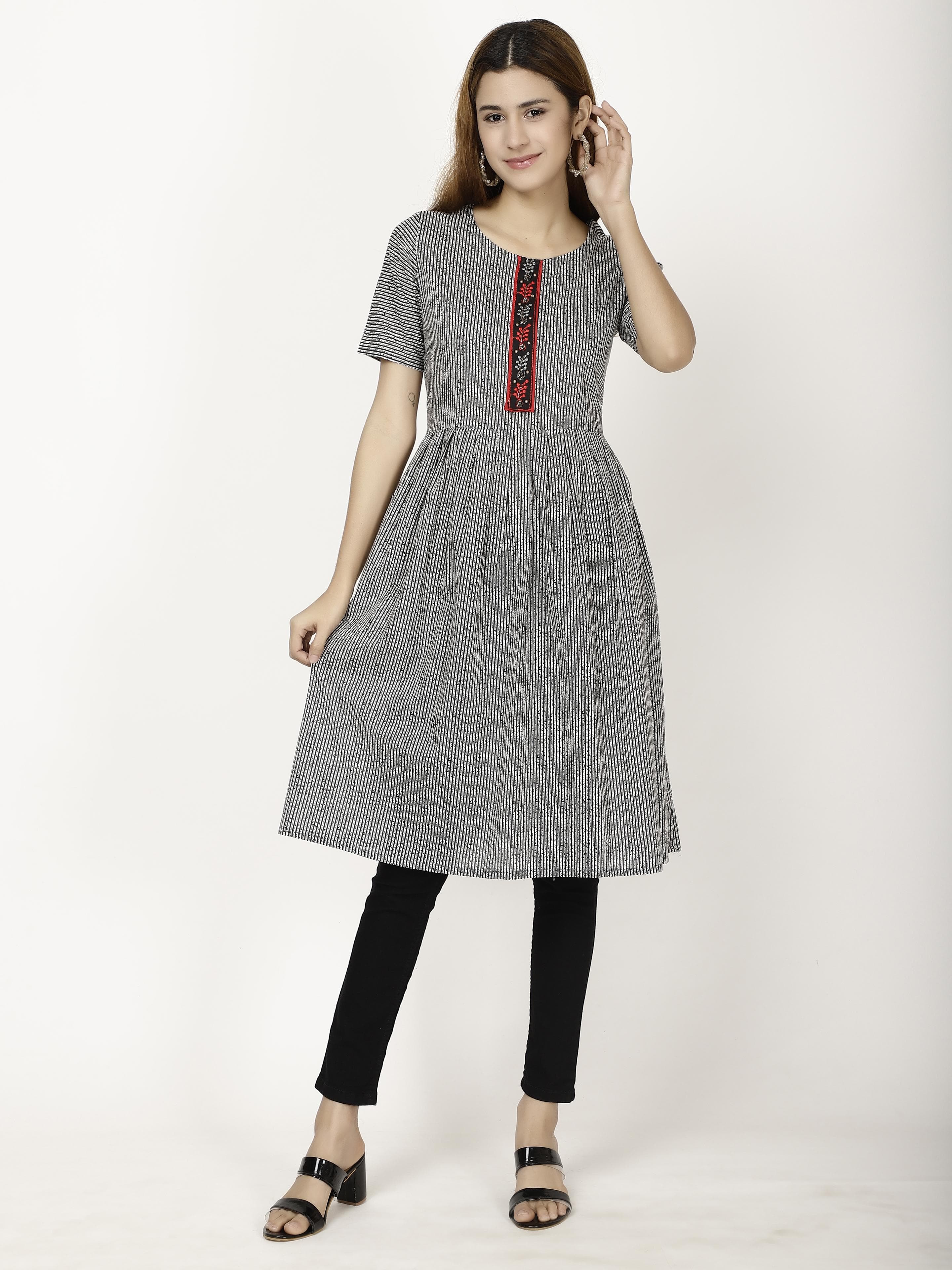 Striped Flared kurta