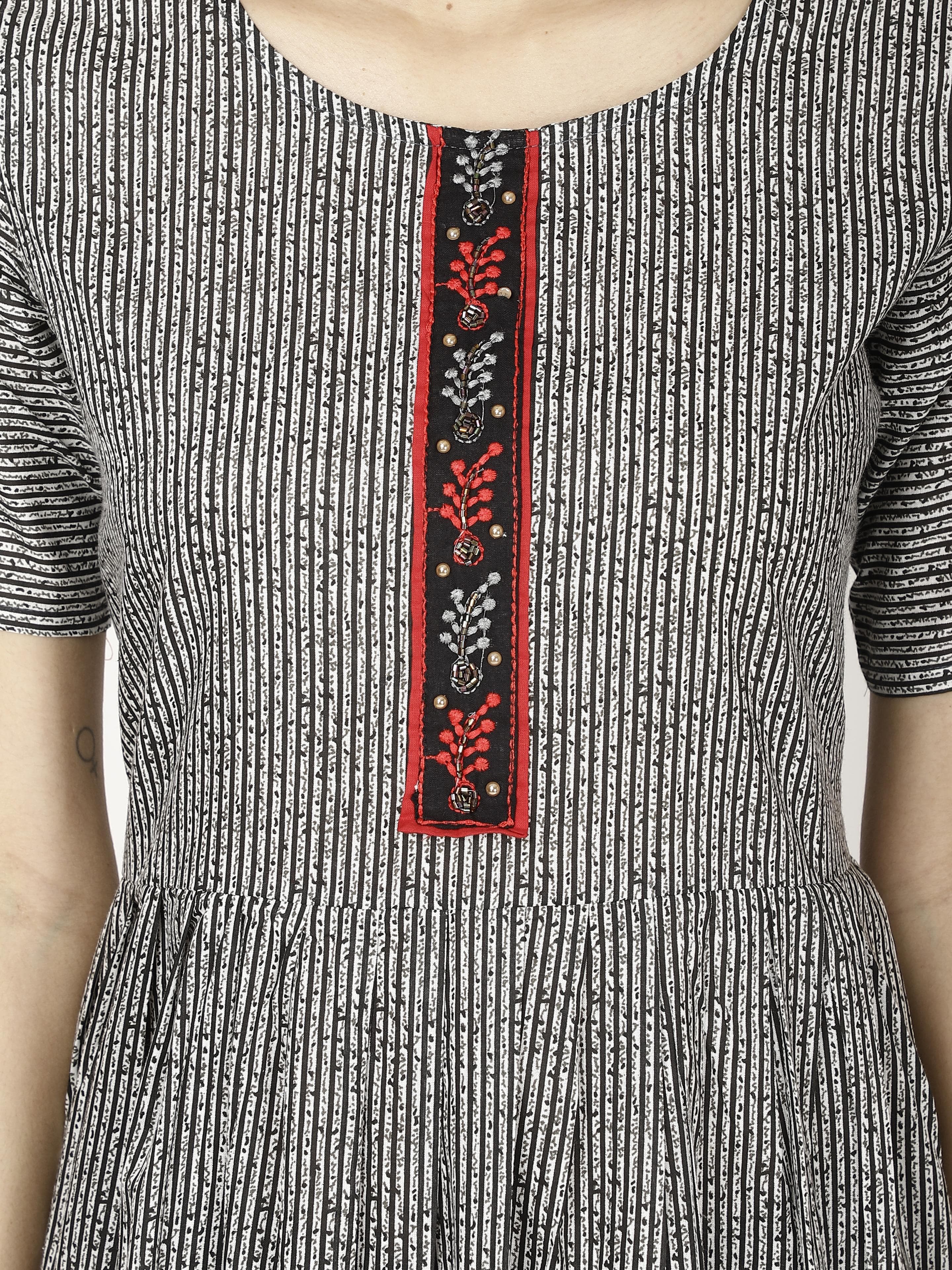 Striped Flared kurta