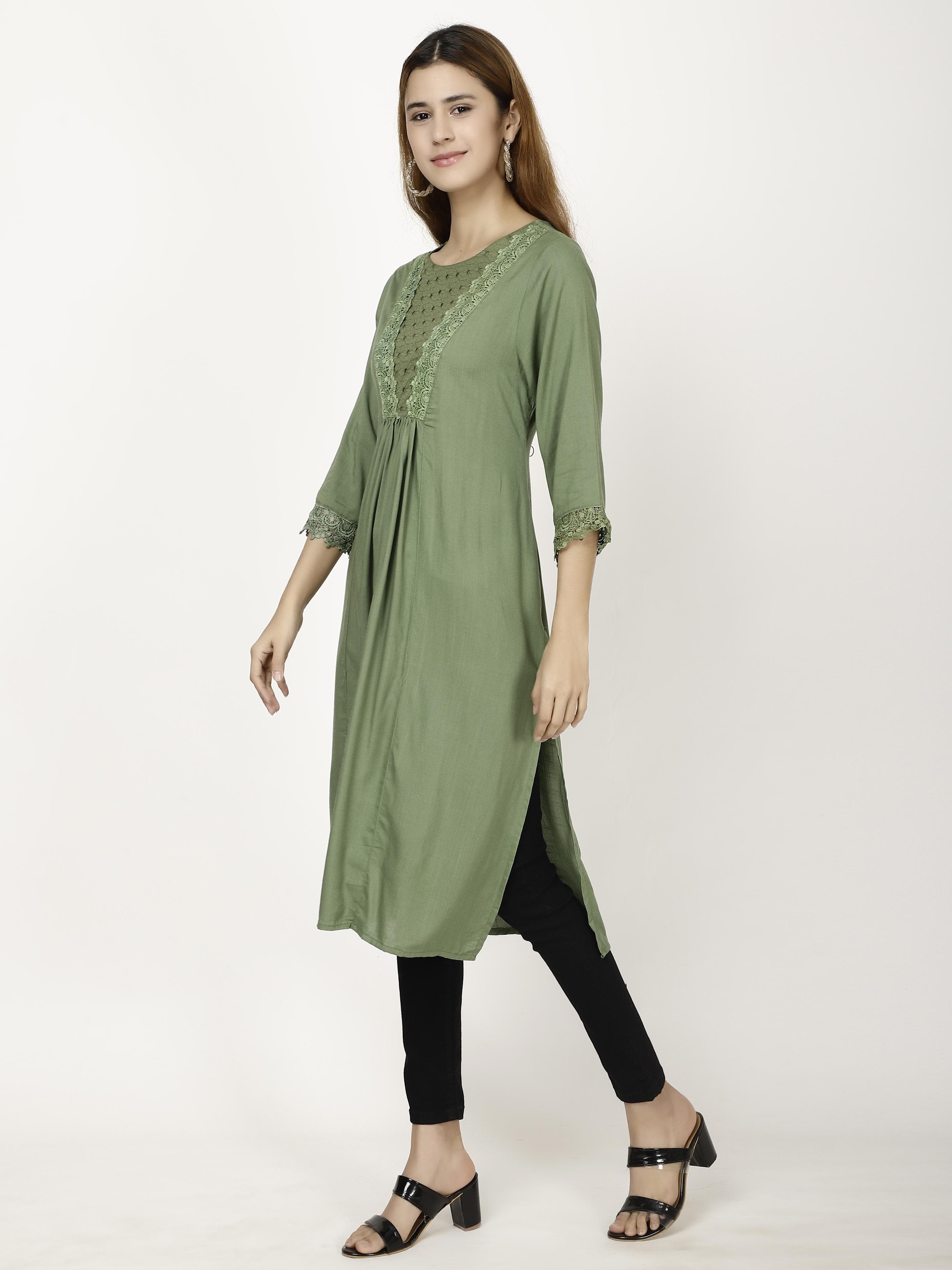 Embroidered Flared Kurta