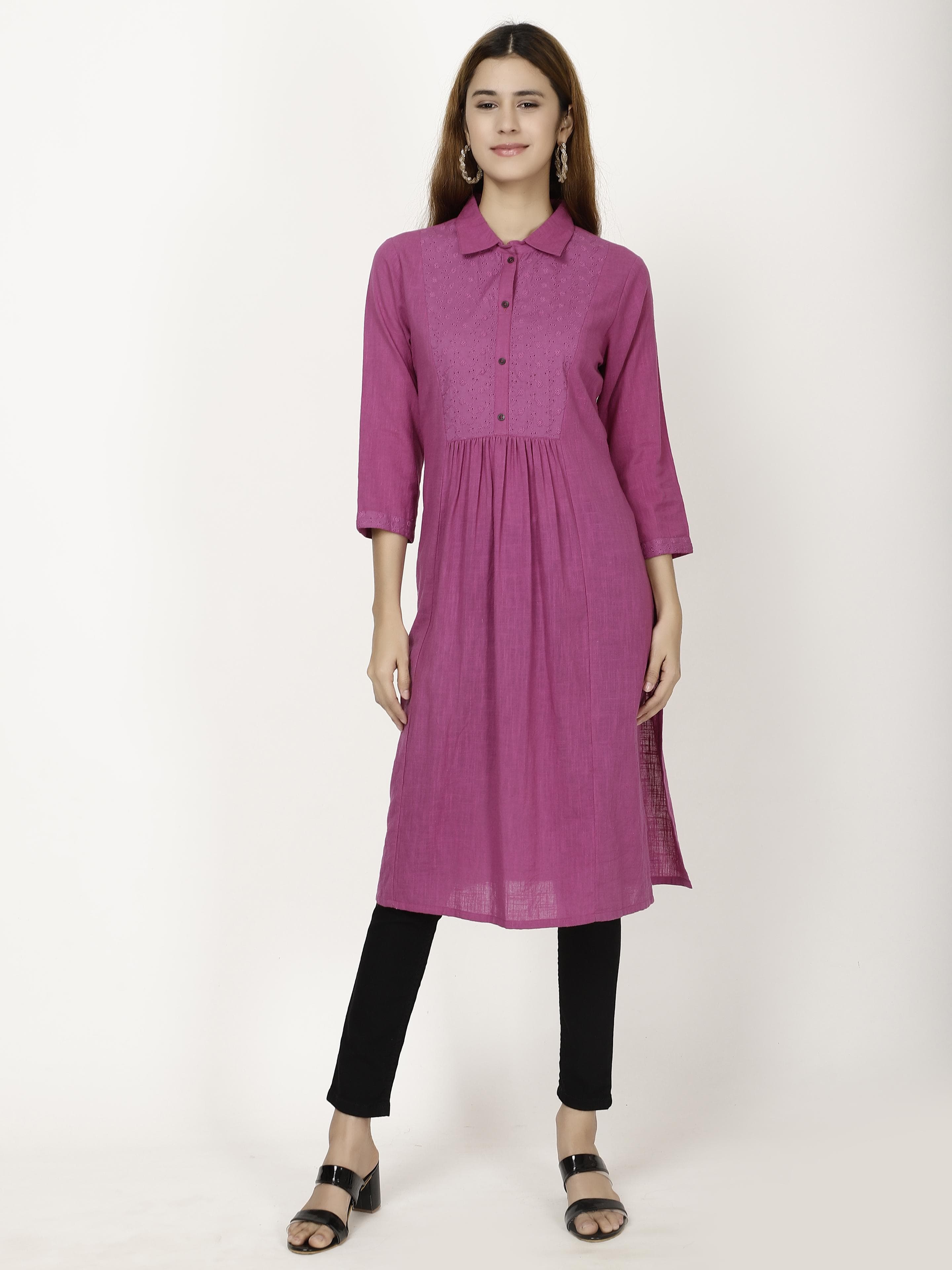 Cotton A-line Kurta