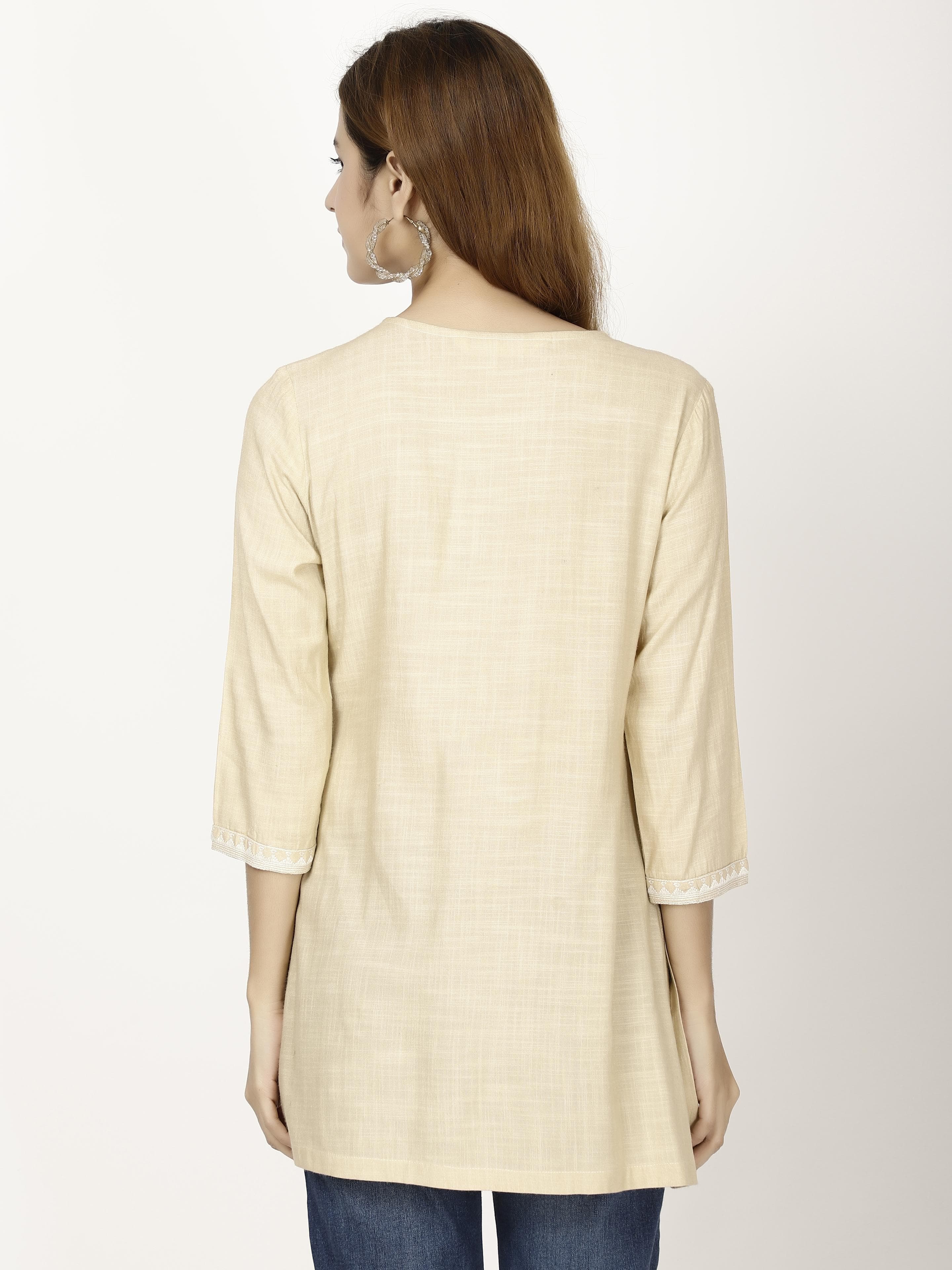 Womens embroidered short kurta