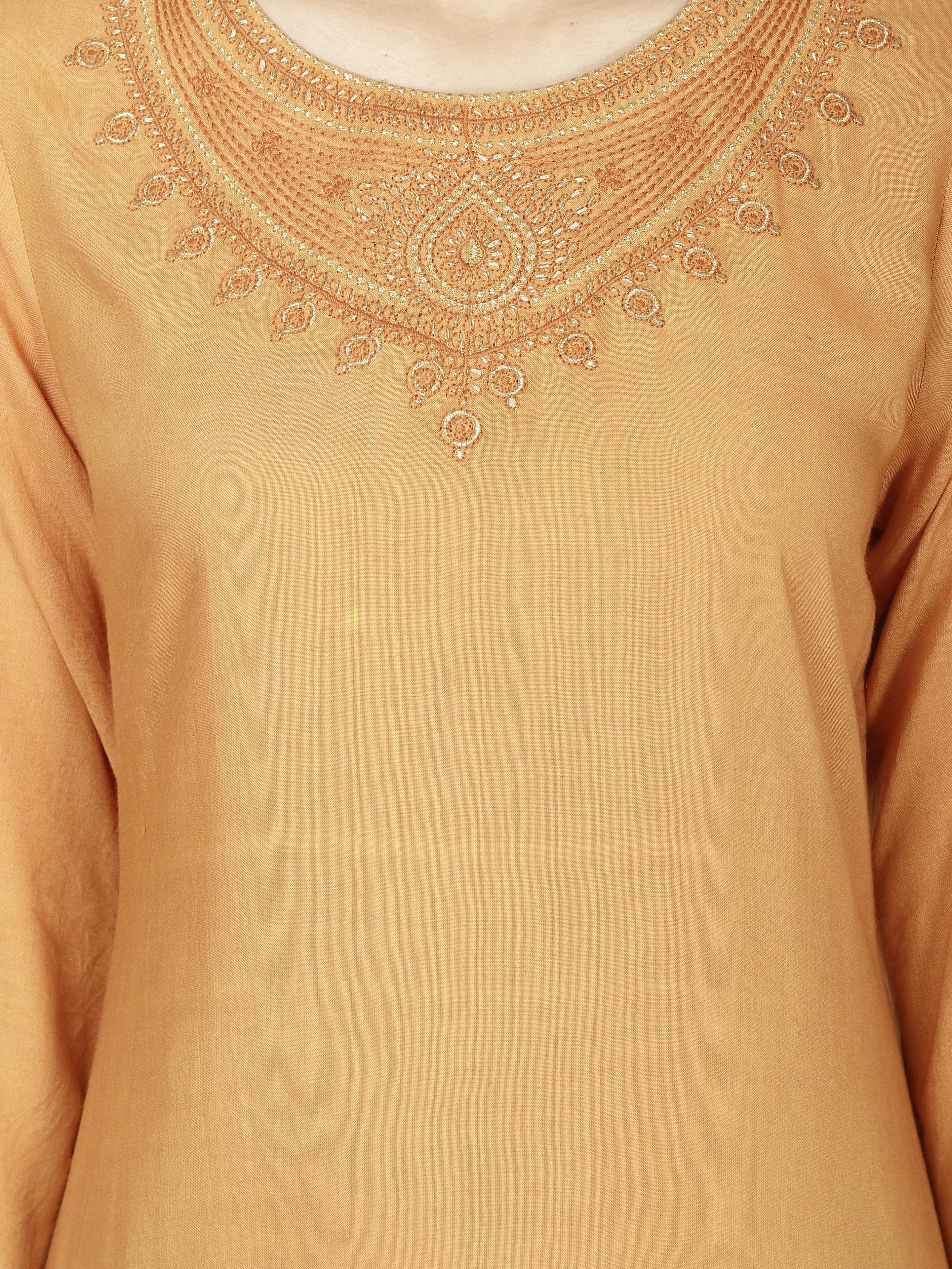 Embroidered Straight fit kurta