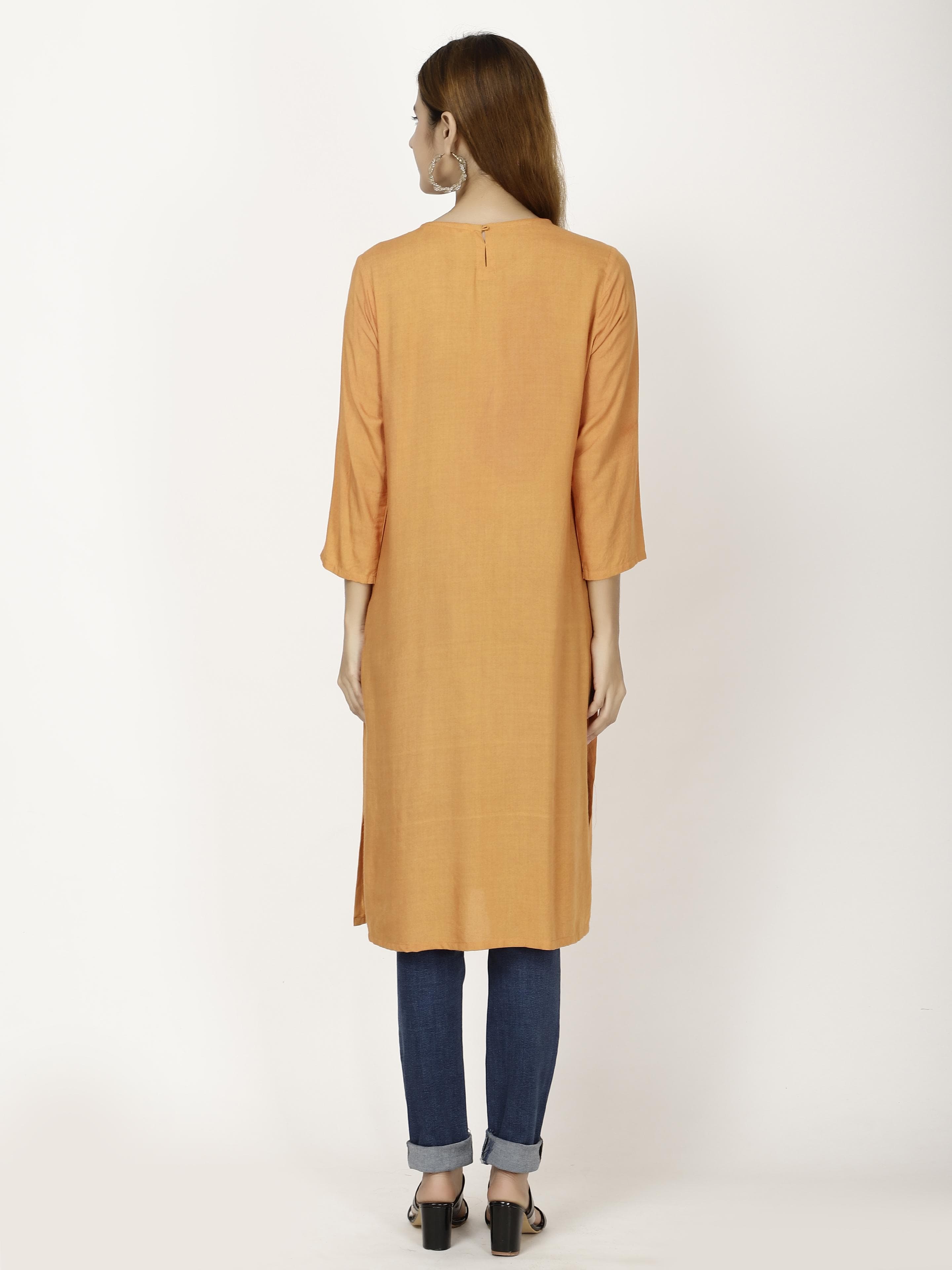 Embroidered Straight fit kurta