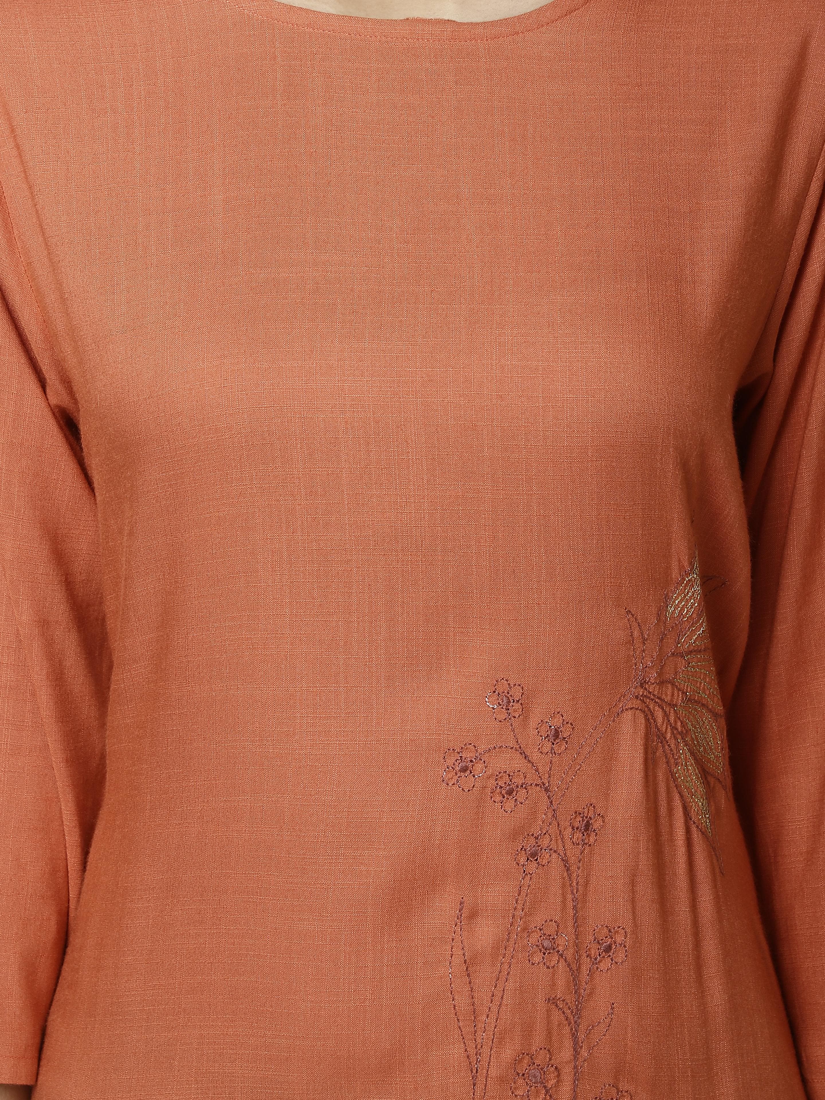 Embroidered A-line Kurta