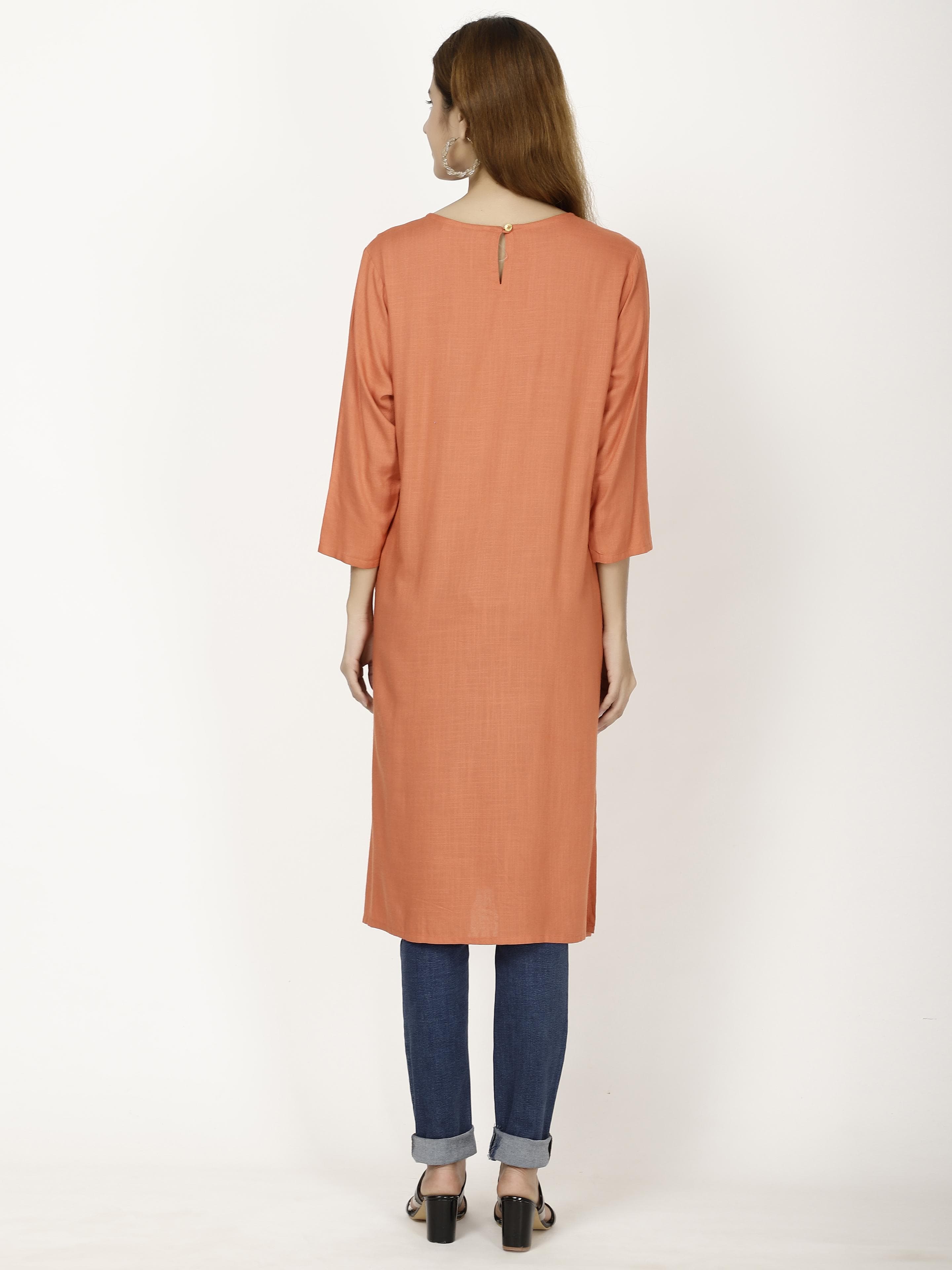 Embroidered A-line Kurta