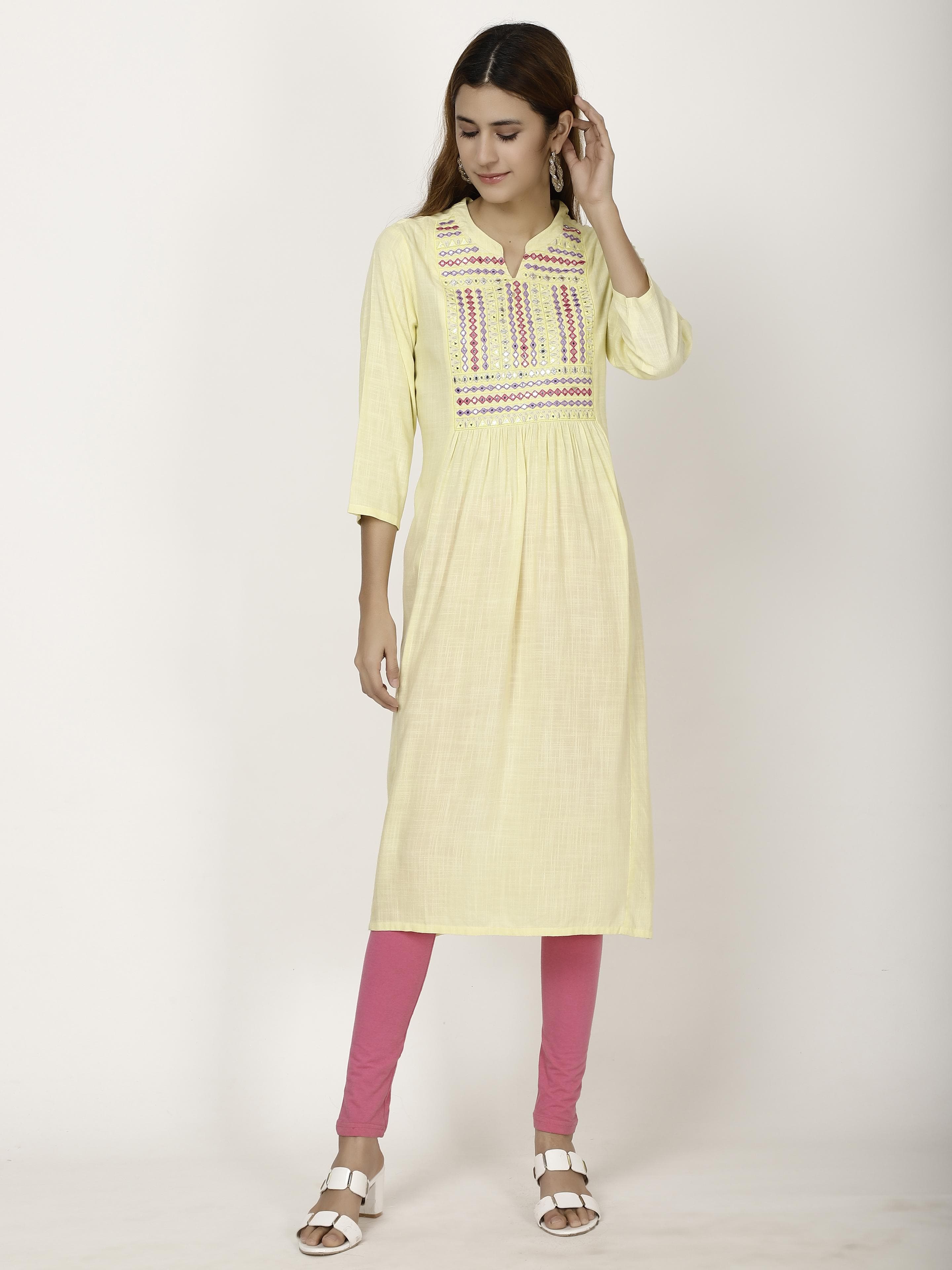 Mirror work kurta
