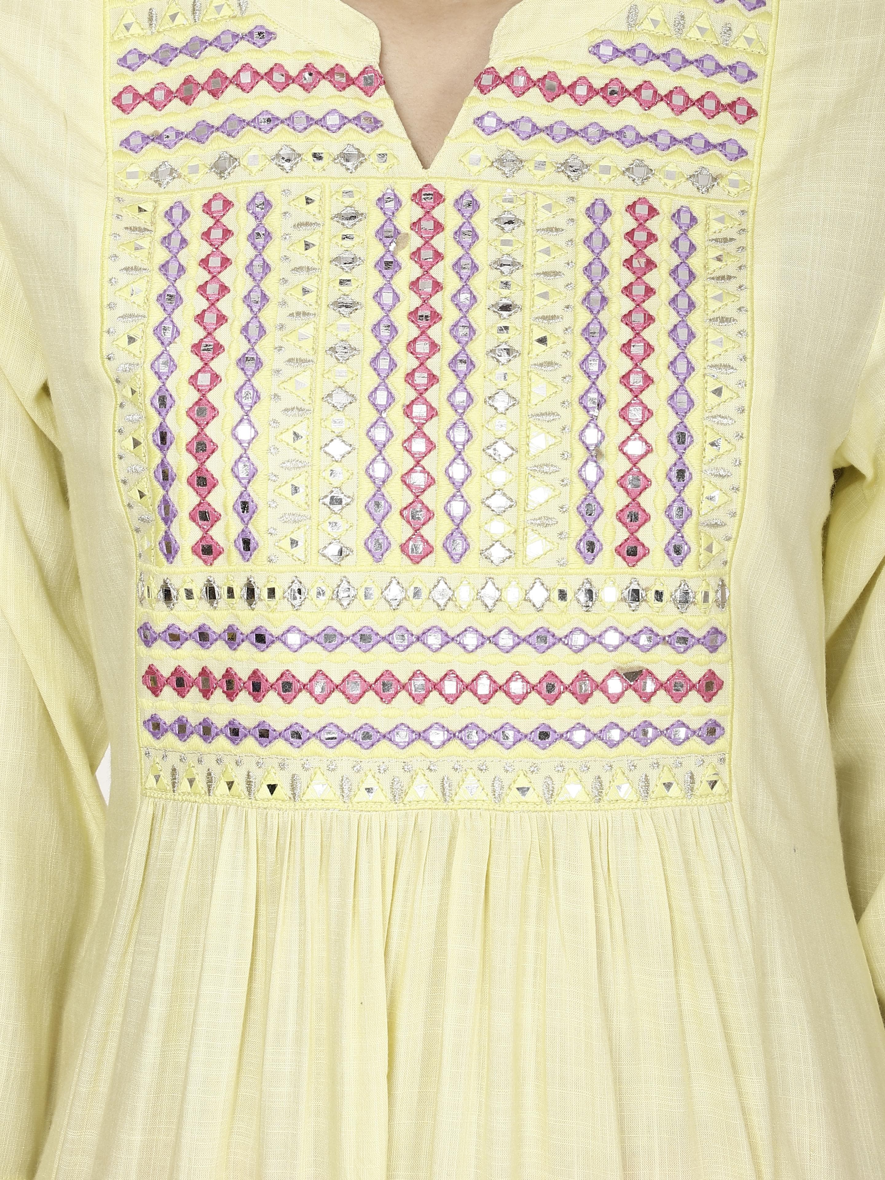 Mirror work kurta