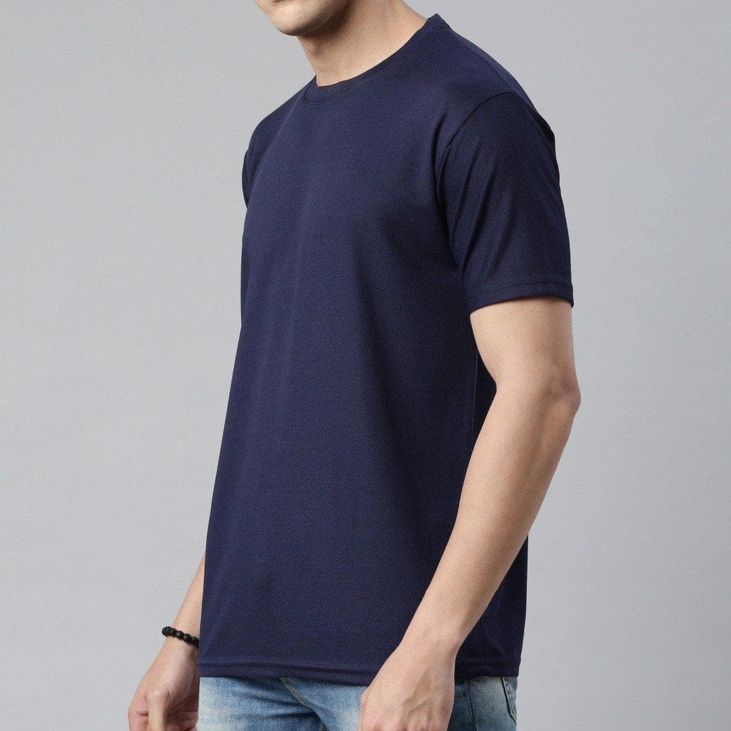 Round Neck T- Shirt-NAVY